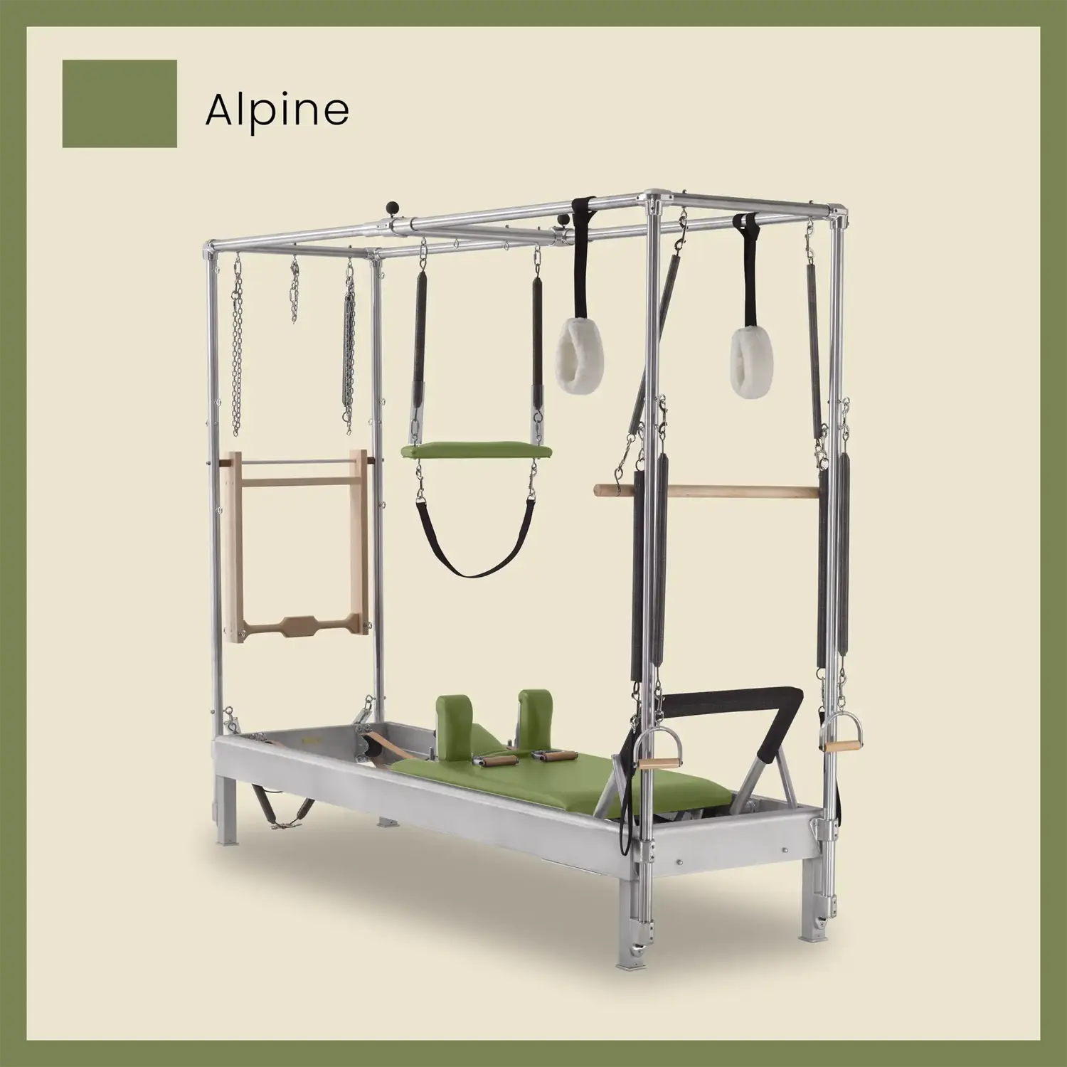 Pilates Reformer Cadillac Combo - Aluminum Full Cadillac Conversion, Raised Bed - Image 10