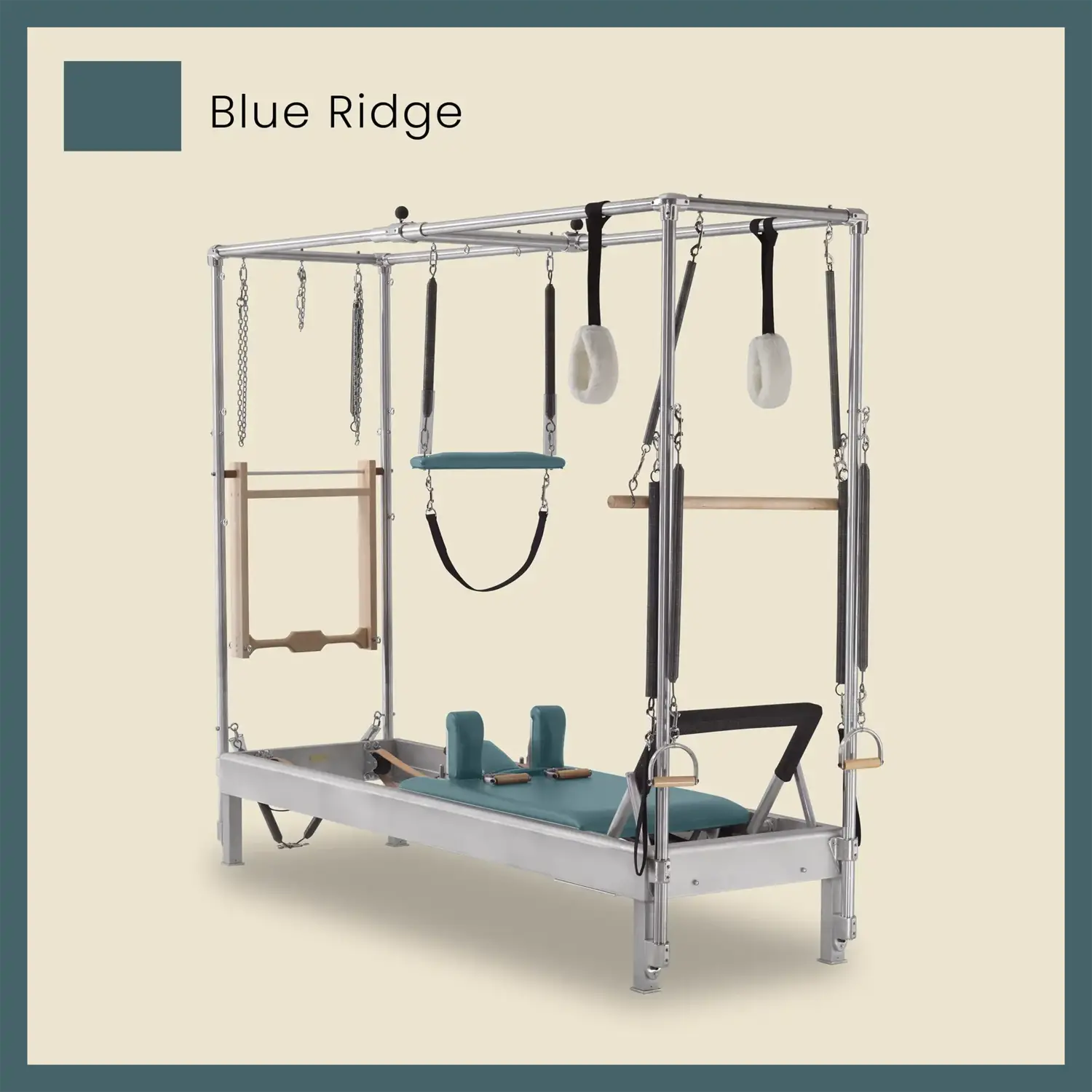 Pilates Reformer Cadillac Combo - Aluminum Full Cadillac Conversion, Raised Bed - Image 14