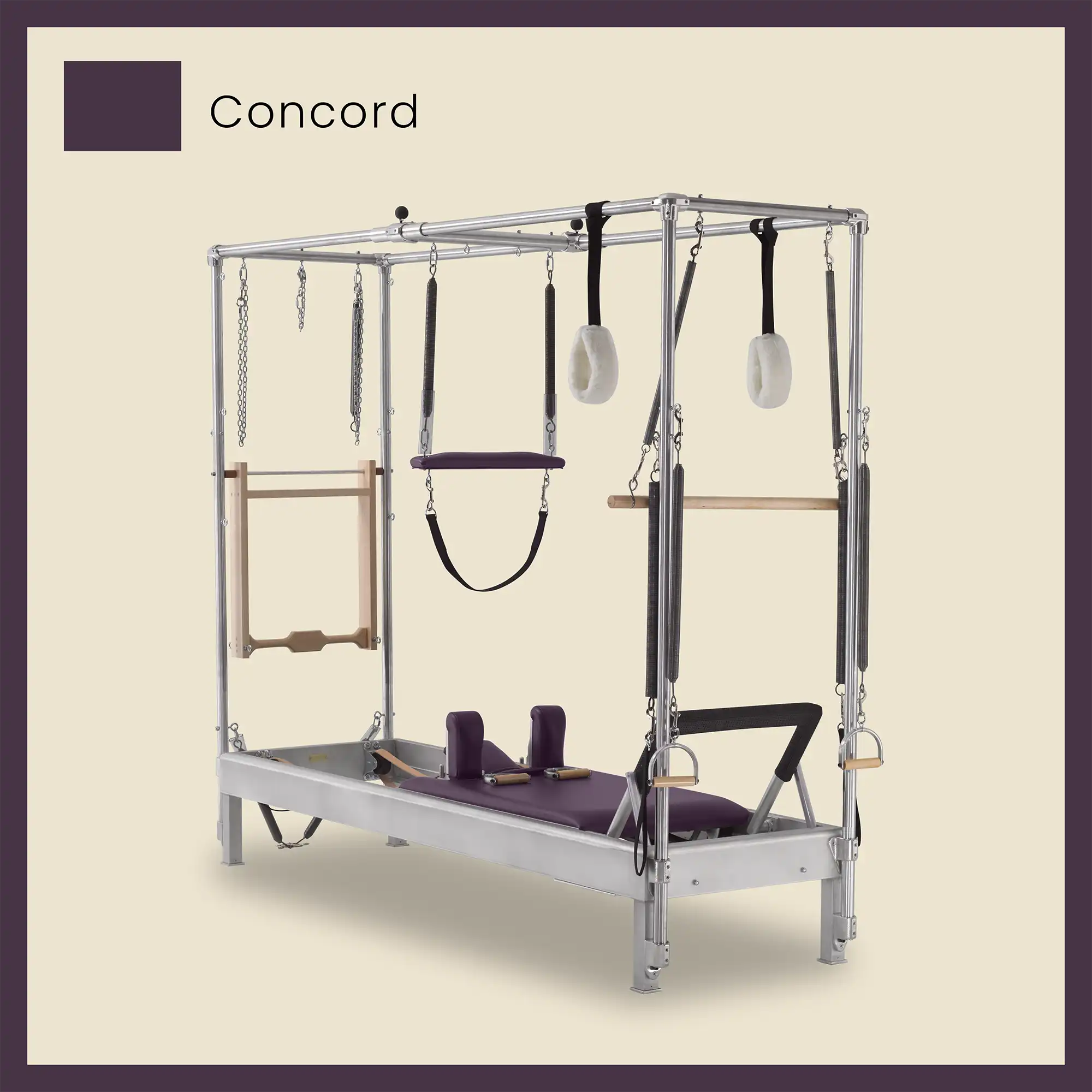 Pilates Reformer Cadillac Combo - Aluminum Full Cadillac Conversion, Raised Bed - Image 25