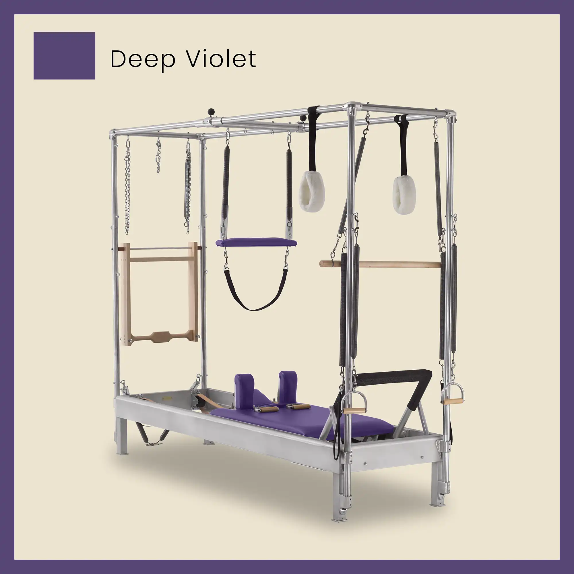 Pilates Reformer Cadillac Combo - Aluminum Full Cadillac Conversion, Raised Bed - Image 29