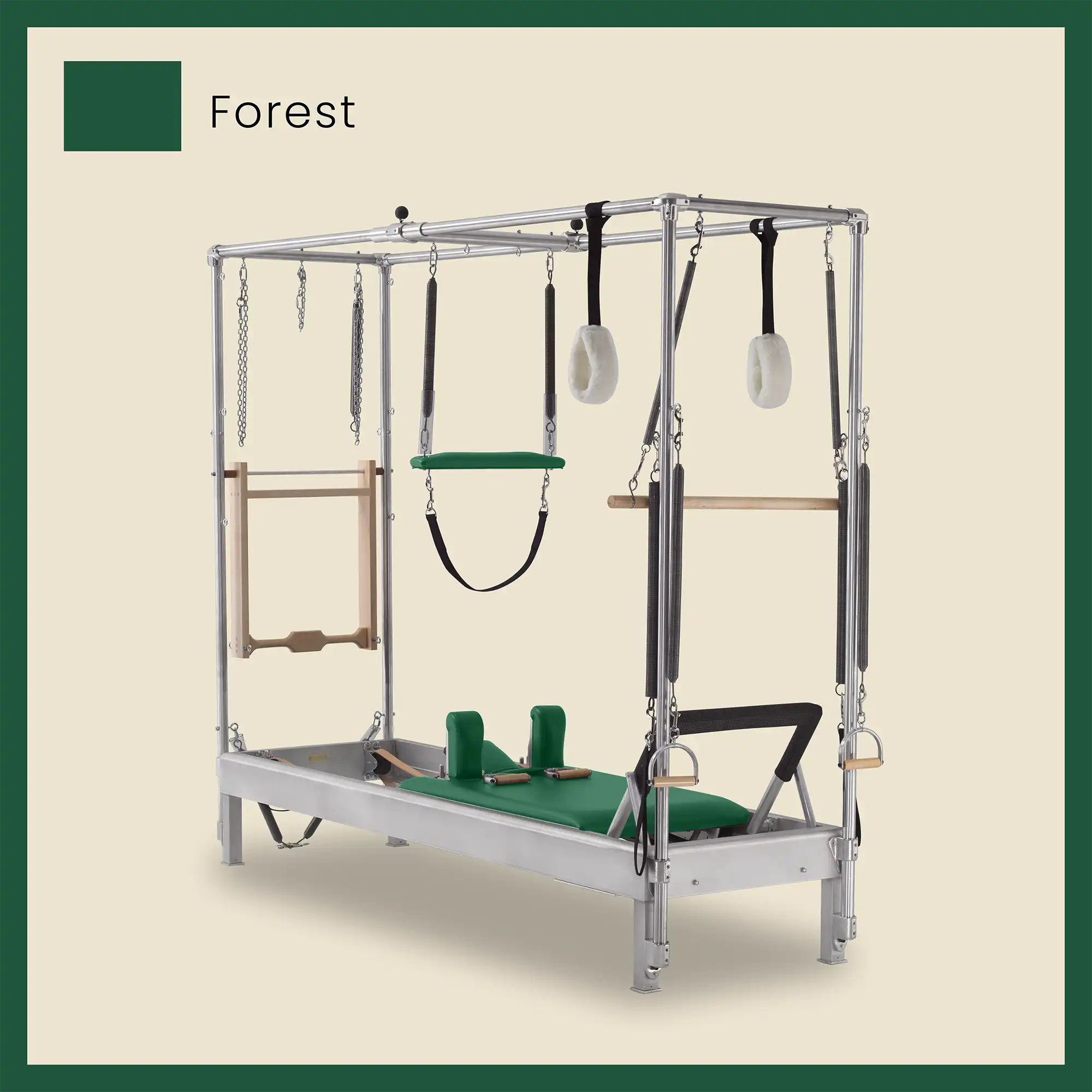 Pilates Reformer Cadillac Combo - Aluminum Full Cadillac Conversion, Raised Bed - Image 36