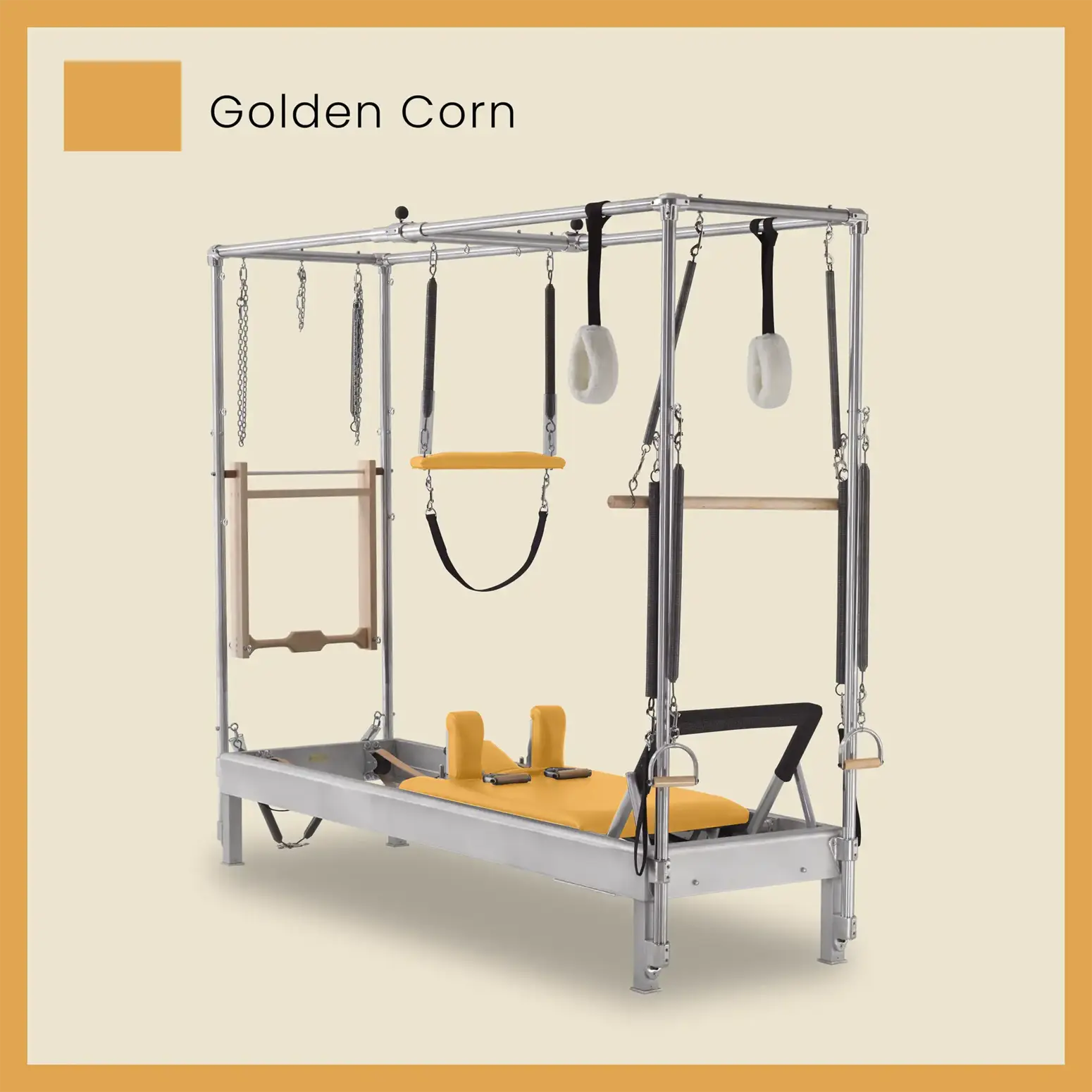 Pilates Reformer Cadillac Combo - Aluminum Full Cadillac Conversion, Raised Bed - Image 38