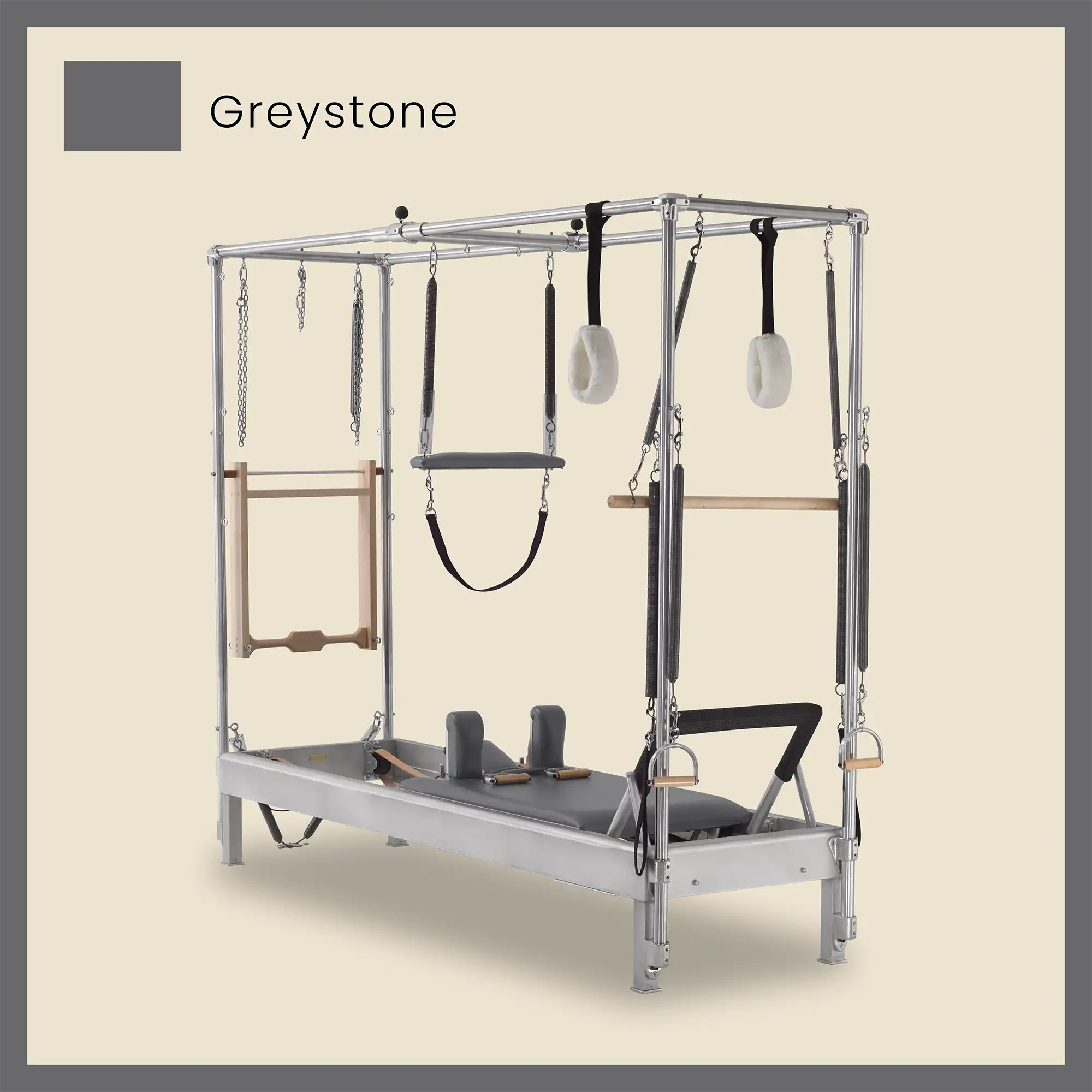 Pilates Reformer Cadillac Combo - Aluminum Full Cadillac Conversion, Raised Bed - Image 42