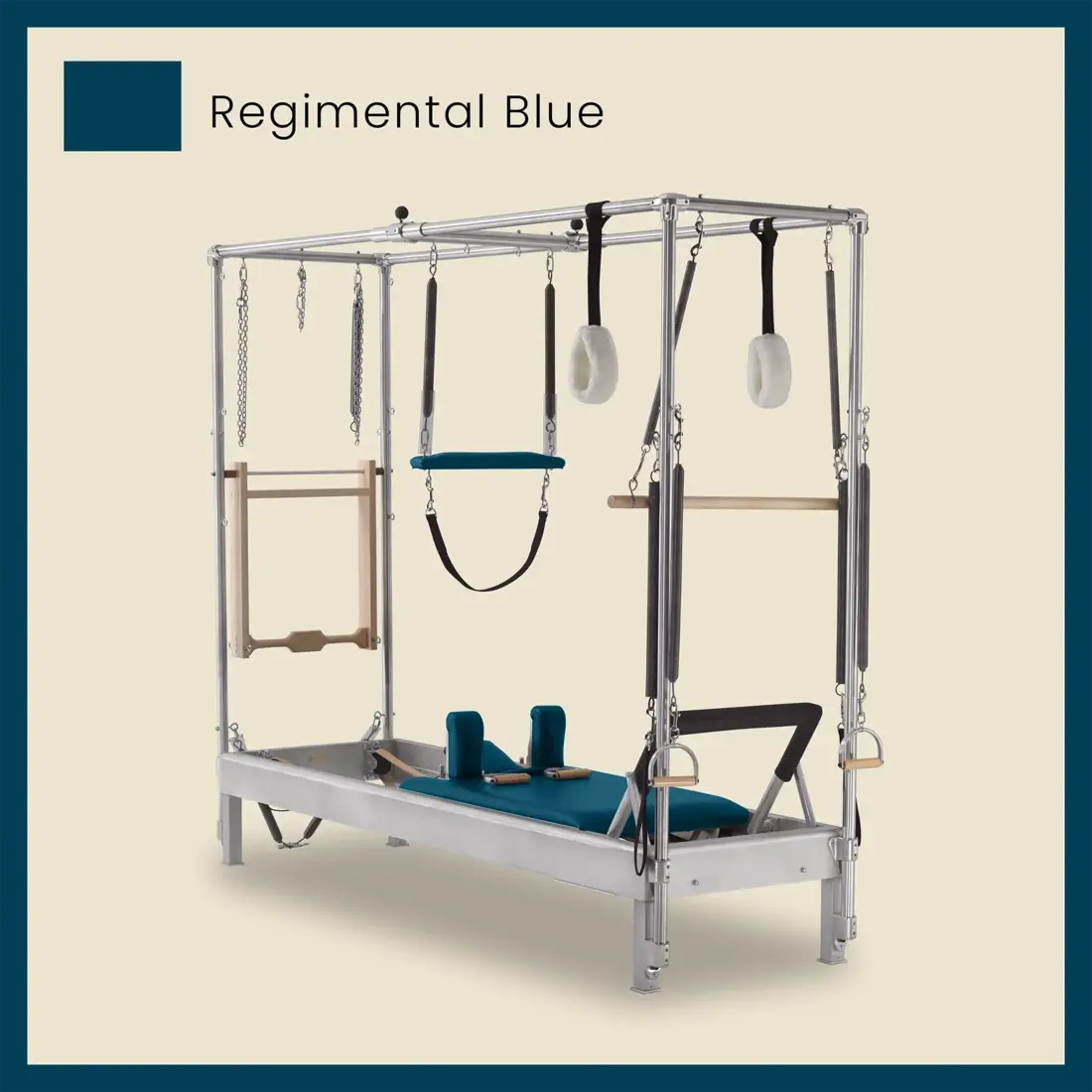 Pilates Reformer Cadillac Combo - Aluminum Full Cadillac Conversion, Raised Bed - Image 58