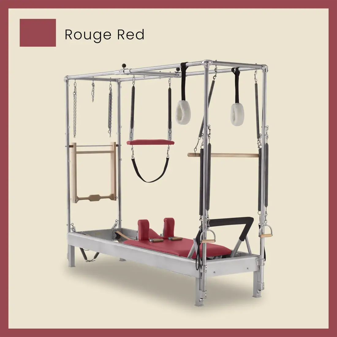 Pilates Reformer Cadillac Combo - Aluminum Full Cadillac Conversion, Raised Bed - Image 60