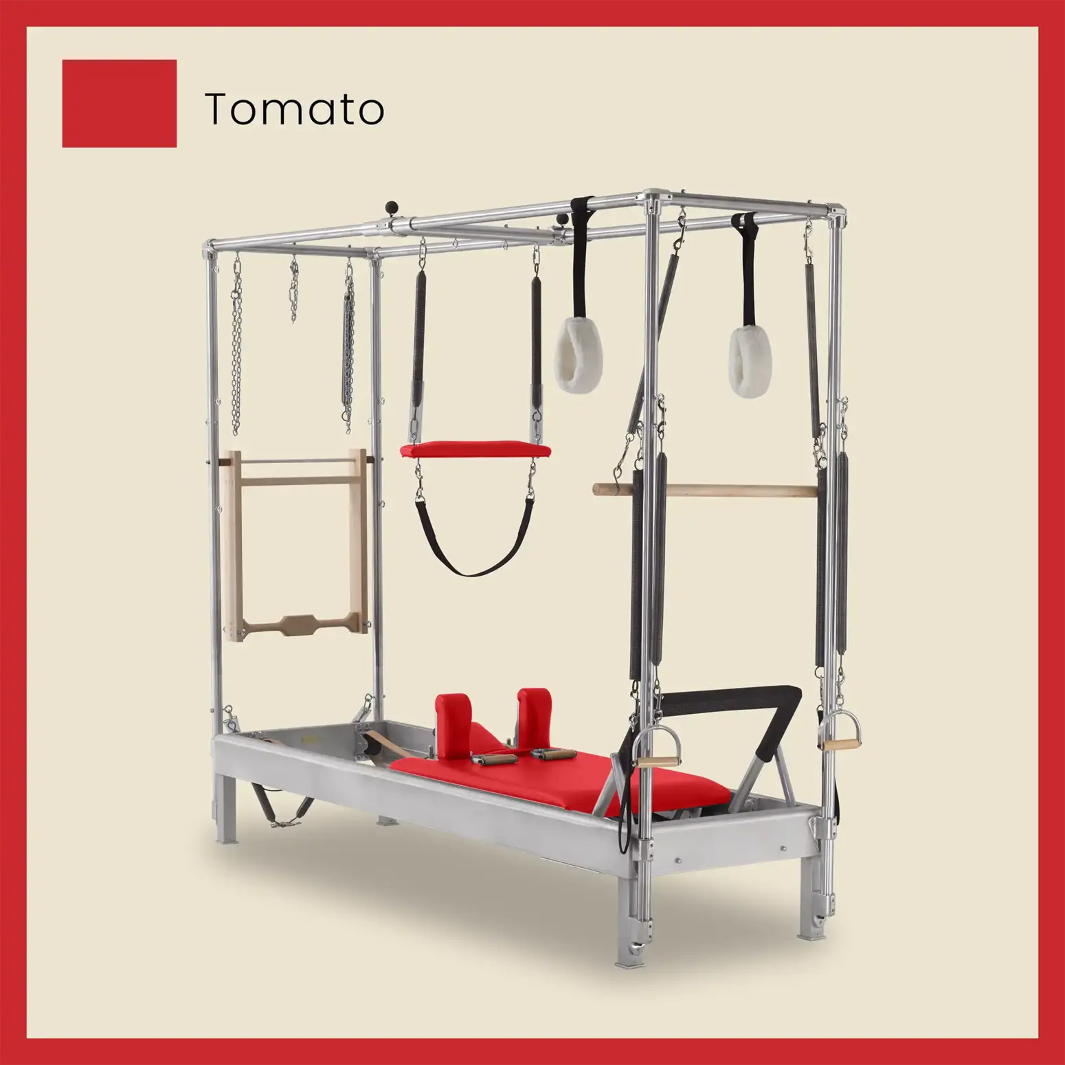 Pilates Reformer Cadillac Combo - Aluminum Full Cadillac Conversion, Raised Bed - Image 71