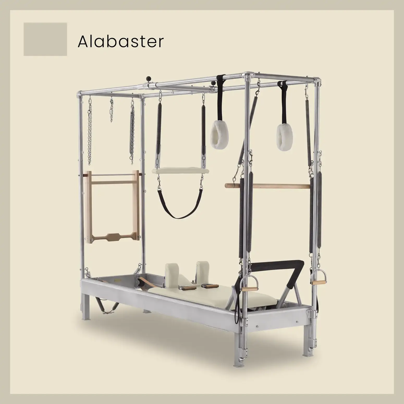 Pilates Reformer Cadillac Combo - Aluminum Full Cadillac Conversion, Raised Bed - Image 75