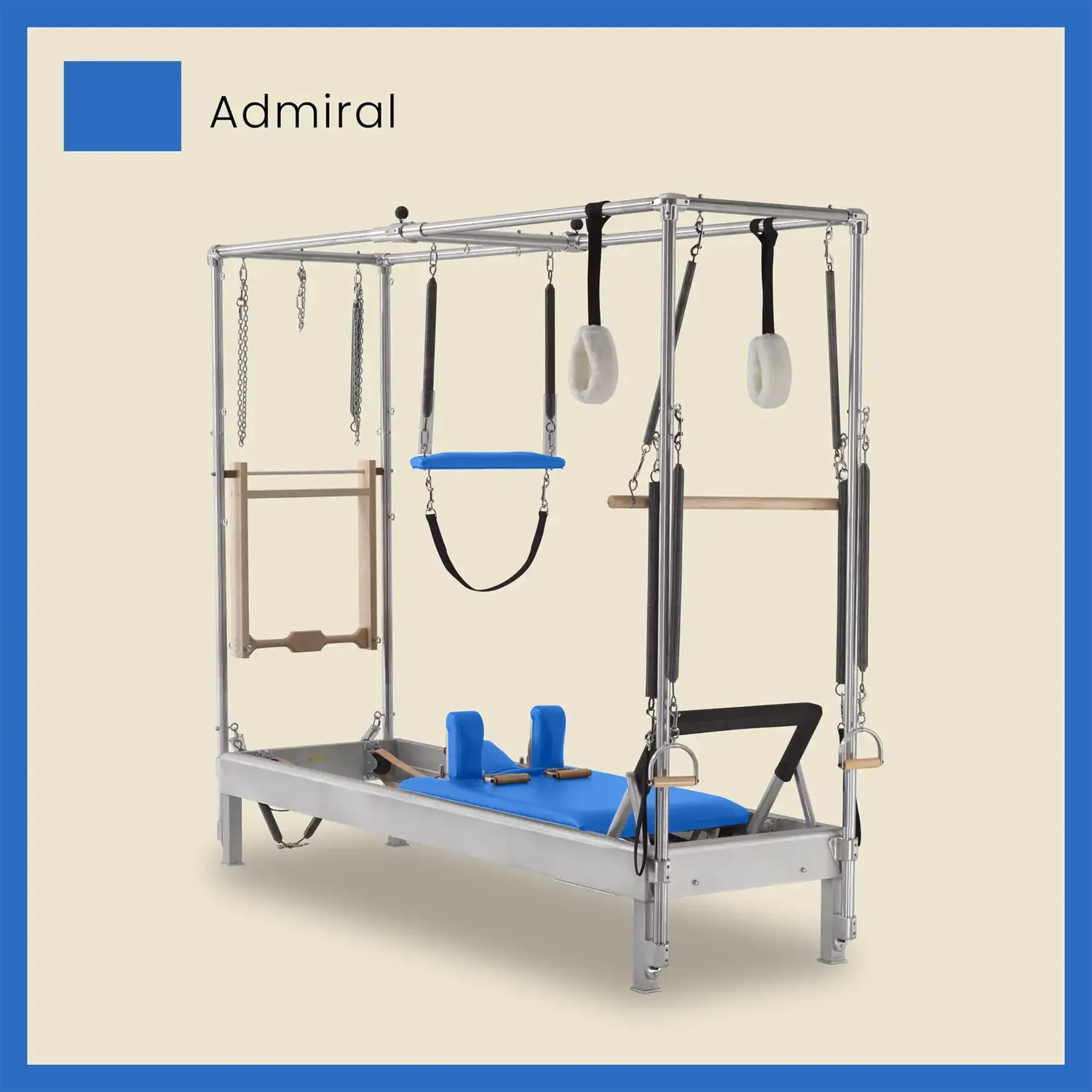 Pilates Reformer Cadillac Combo - Aluminum Full Cadillac Conversion, Raised Bed - Image 8