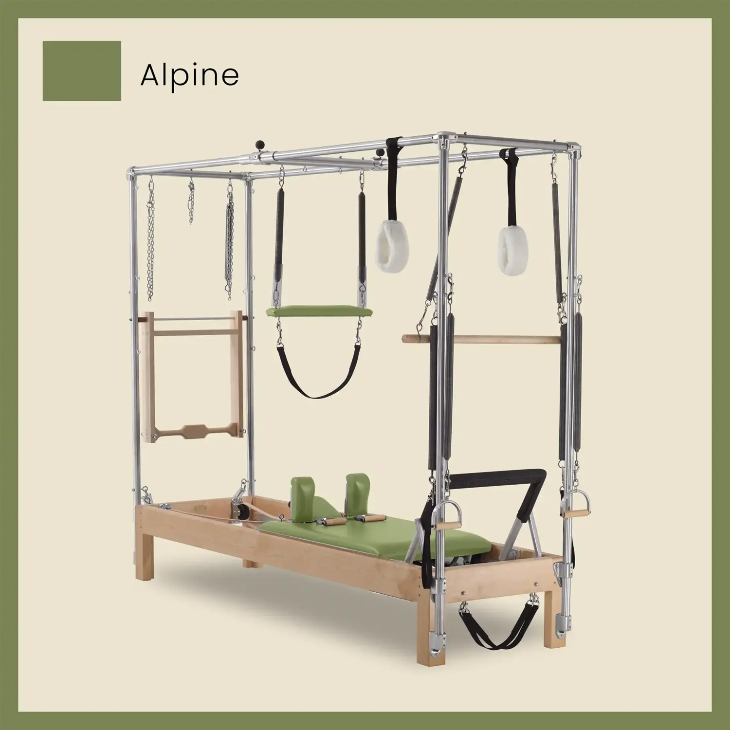 Pilates Reformer Cadillac Combo - Maple Wood Full Cadillac Conversion, Raised Bed - Image 10