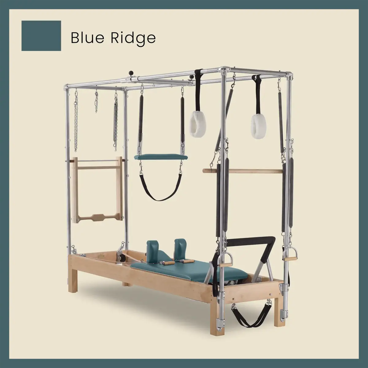 Pilates Reformer Cadillac Combo - Maple Wood Full Cadillac Conversion, Raised Bed - Image 14