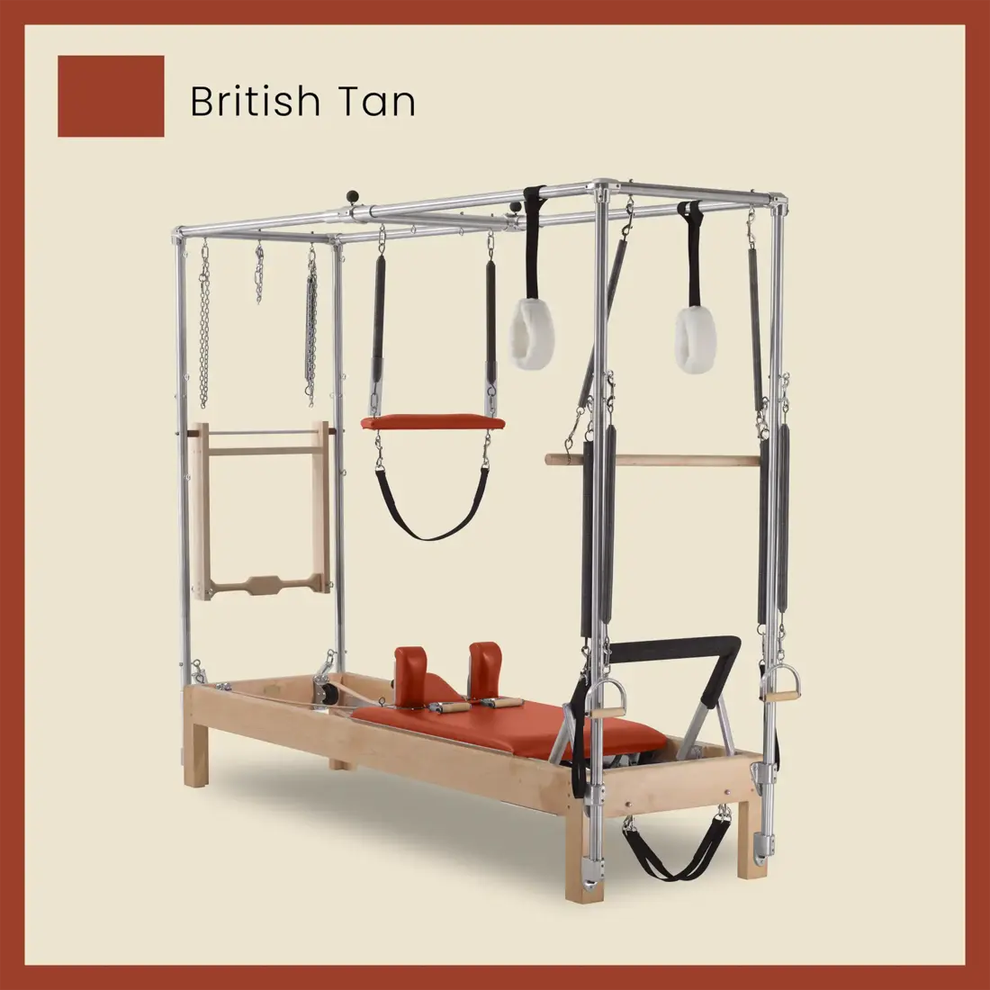 Pilates Reformer Cadillac Combo - Maple Wood Full Cadillac Conversion, Raised Bed - Image 16