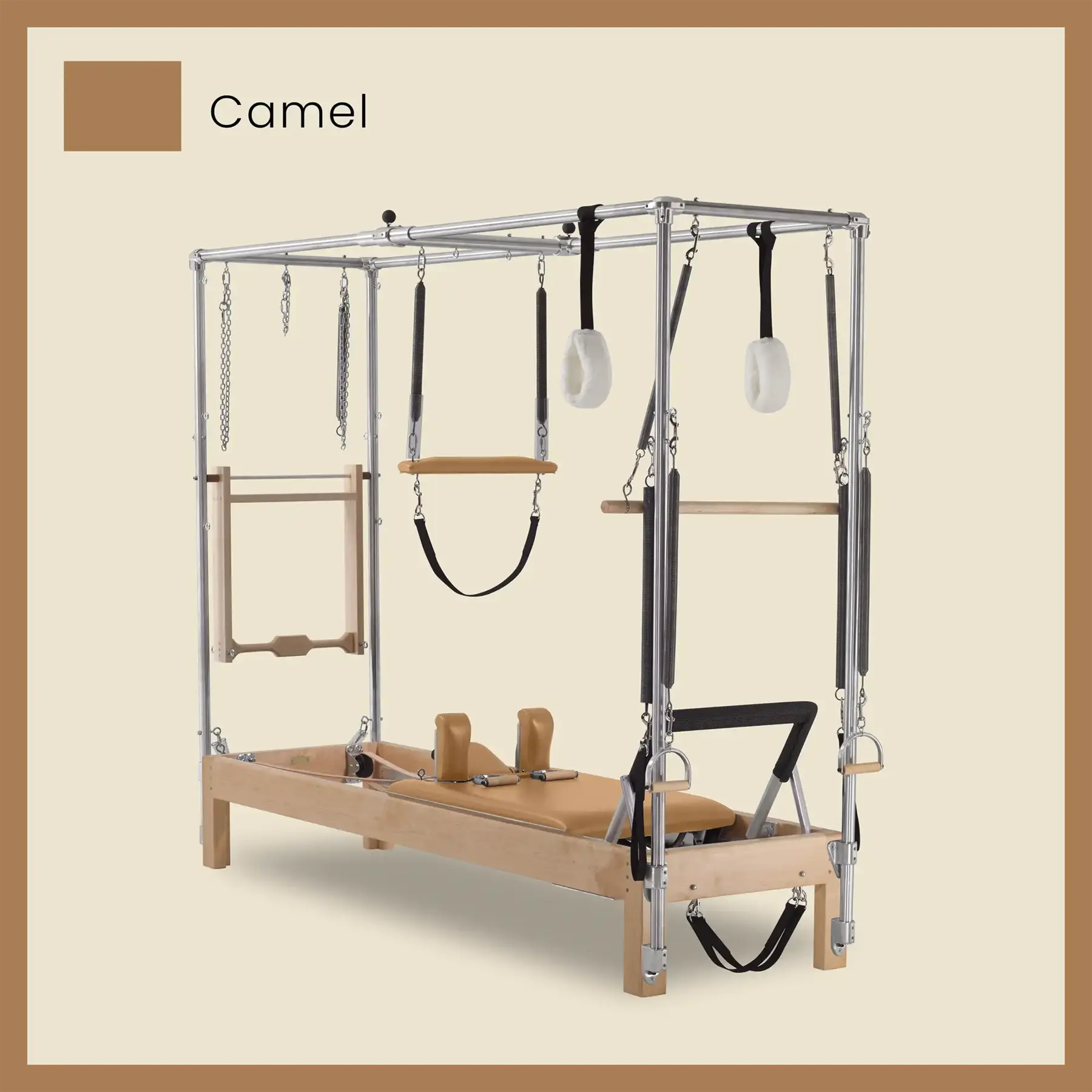 Pilates Reformer Cadillac Combo - Maple Wood Full Cadillac Conversion, Raised Bed - Image 19
