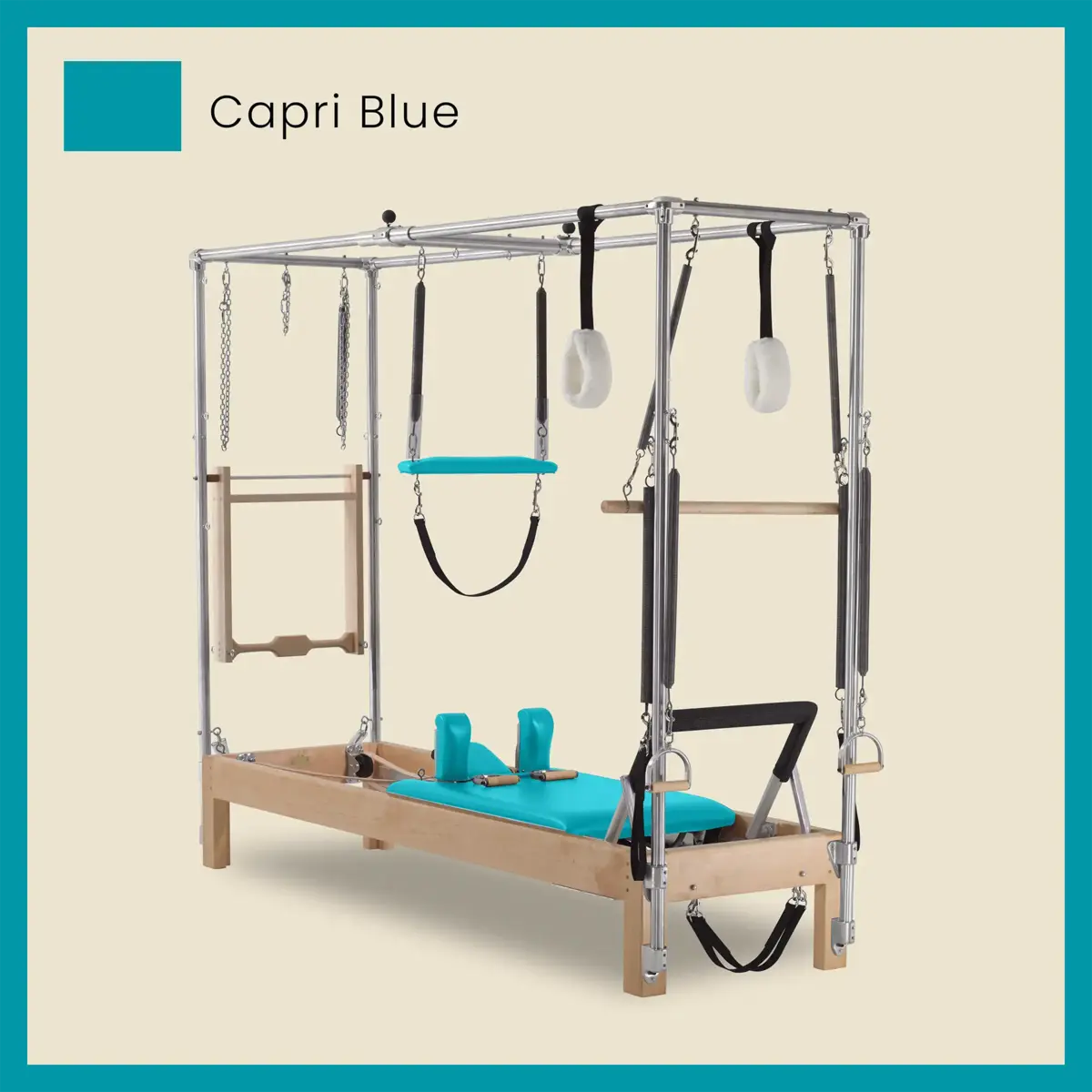 Pilates Reformer Cadillac Combo - Maple Wood Full Cadillac Conversion, Raised Bed - Image 20