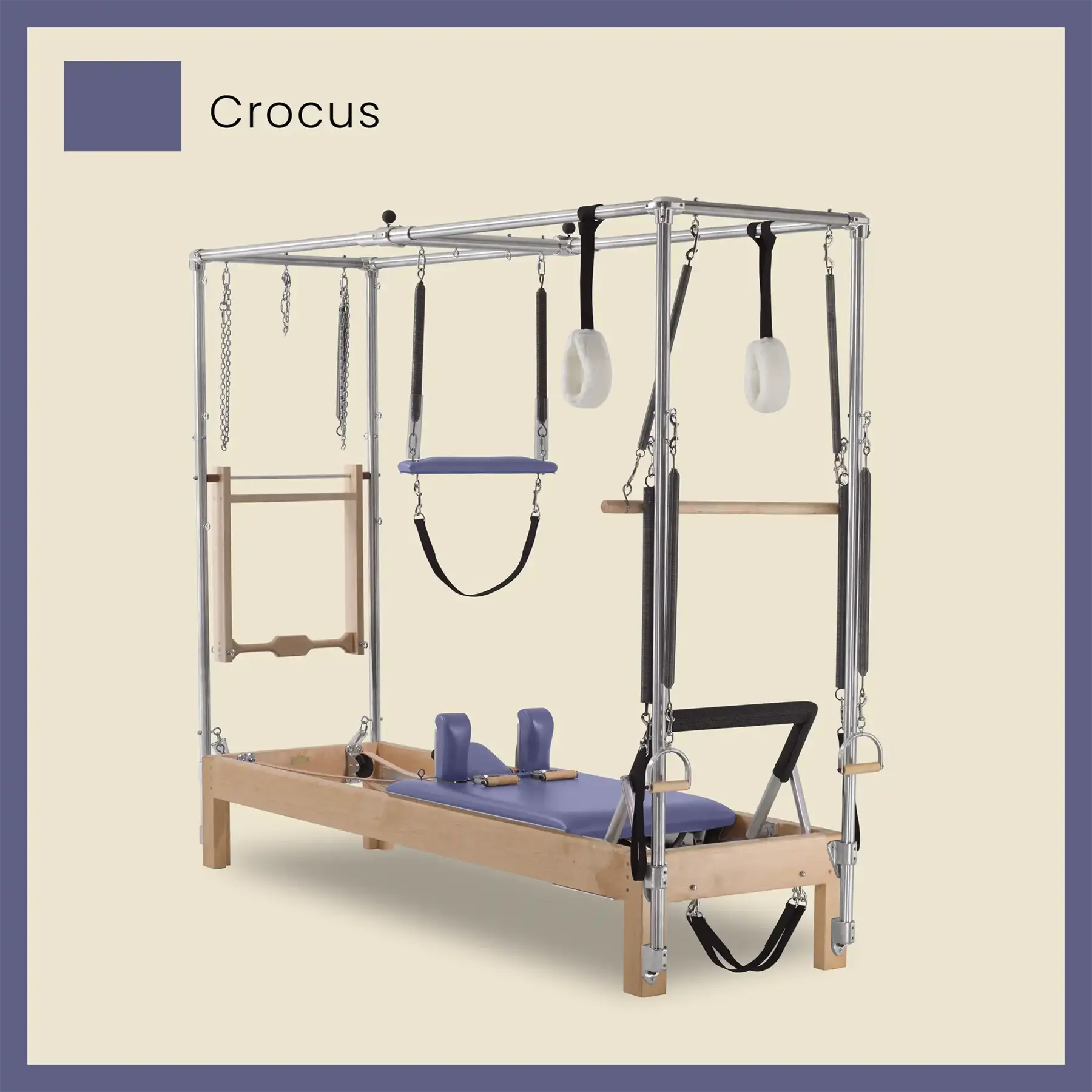 Pilates Reformer Cadillac Combo - Maple Wood Full Cadillac Conversion, Raised Bed - Image 26