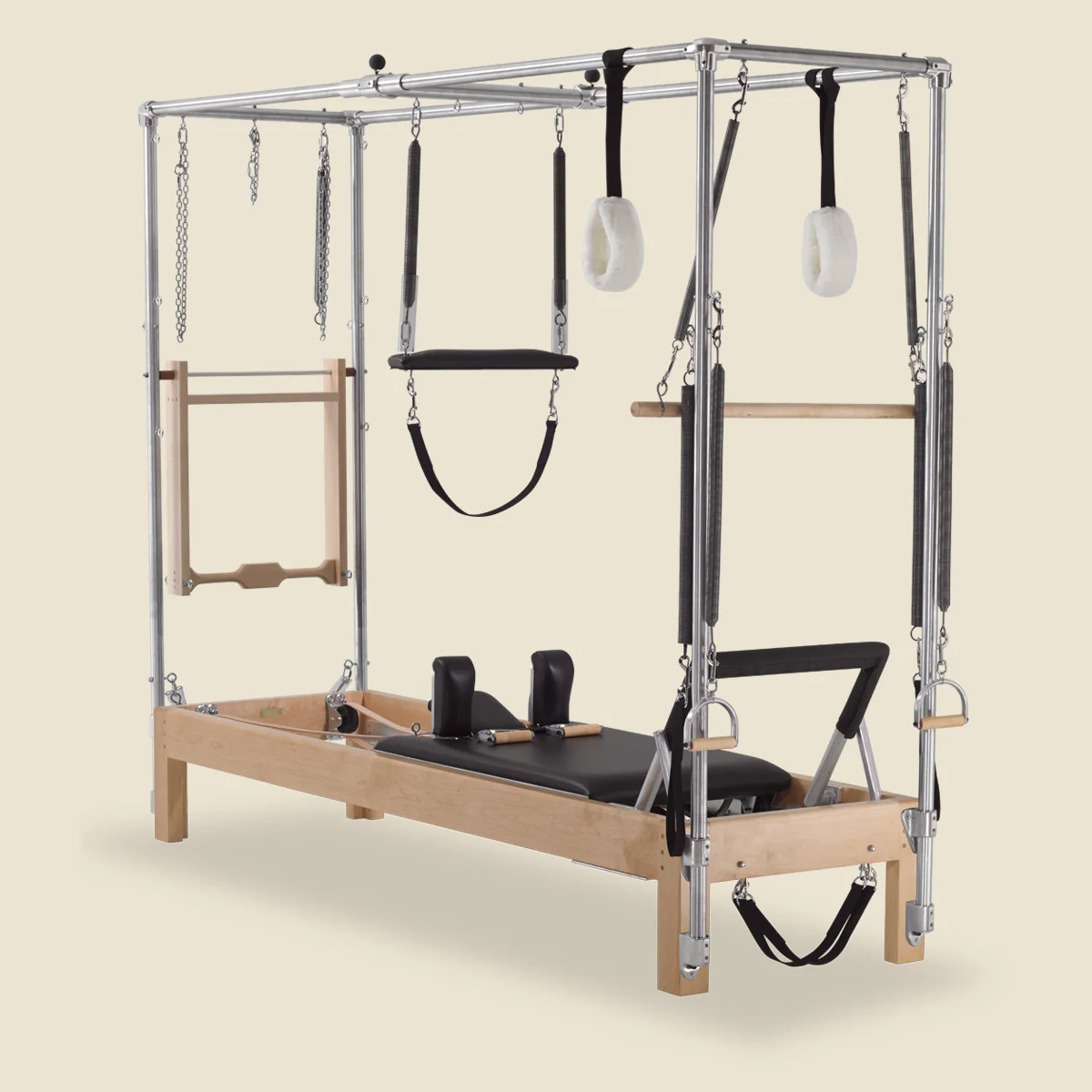Pilates Reformer Cadillac Combo - Maple Wood Full Cadillac Conversion, Raised Bed - Image 3