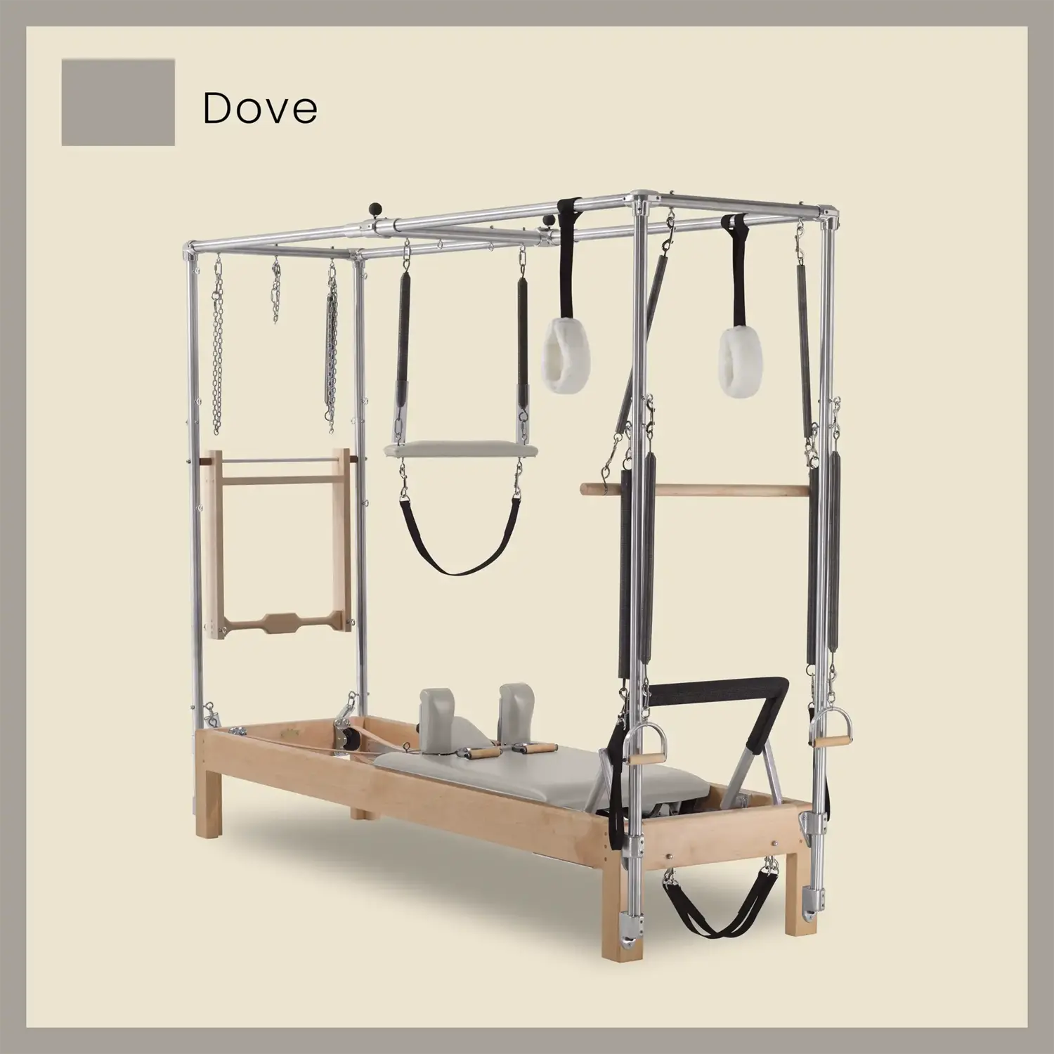 Pilates Reformer Cadillac Combo - Maple Wood Full Cadillac Conversion, Raised Bed - Image 31