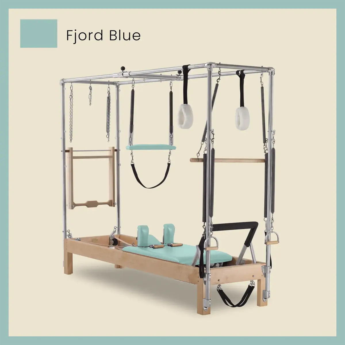 Pilates Reformer Cadillac Combo - Maple Wood Full Cadillac Conversion, Raised Bed - Image 35
