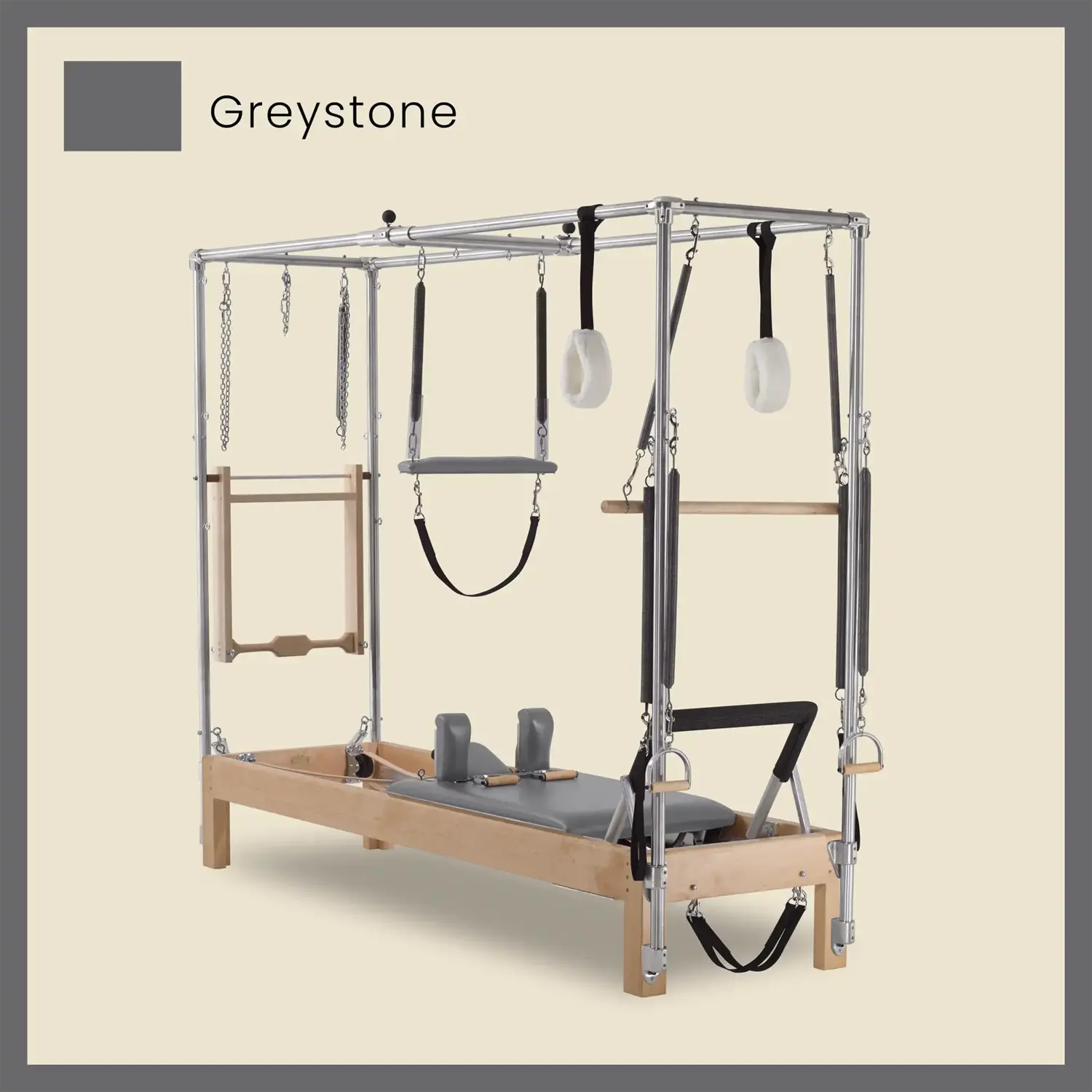 Pilates Reformer Cadillac Combo - Maple Wood Full Cadillac Conversion, Raised Bed - Image 42