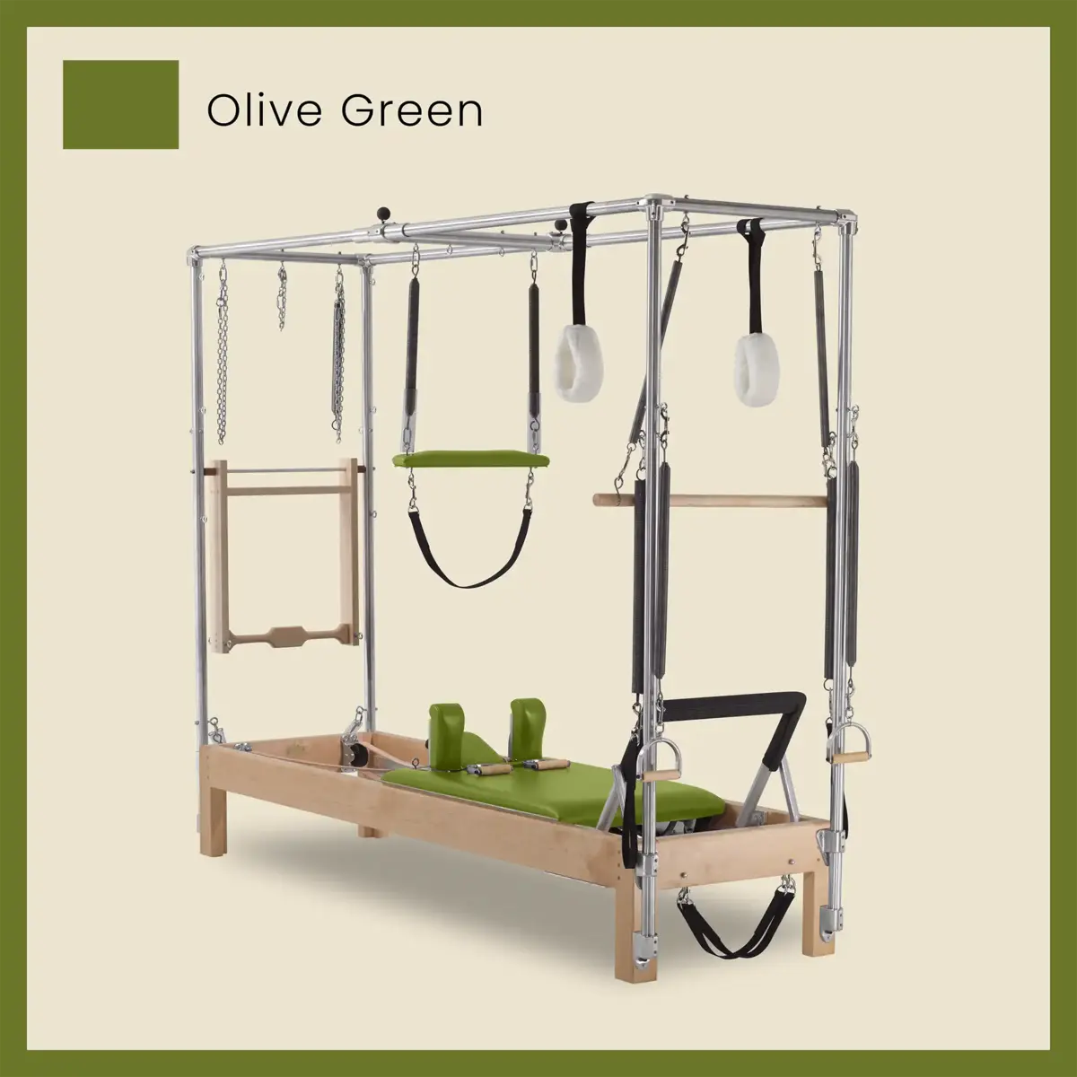 Pilates Reformer Cadillac Combo - Maple Wood Full Cadillac Conversion, Raised Bed - Image 52