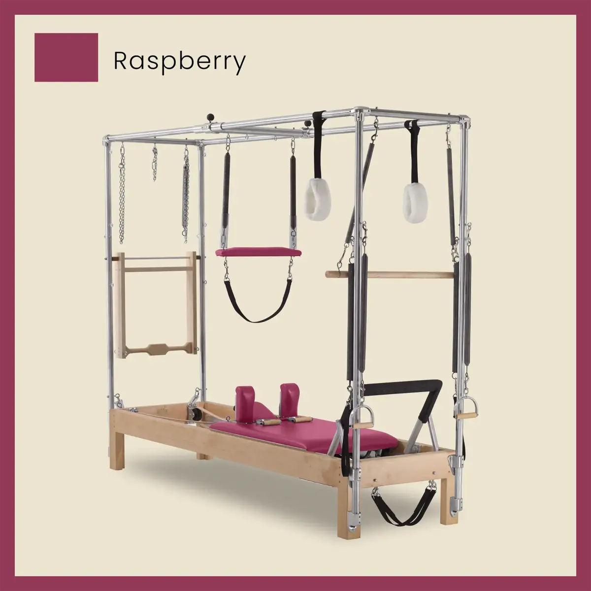 Pilates Reformer Cadillac Combo - Maple Wood Full Cadillac Conversion, Raised Bed - Image 57