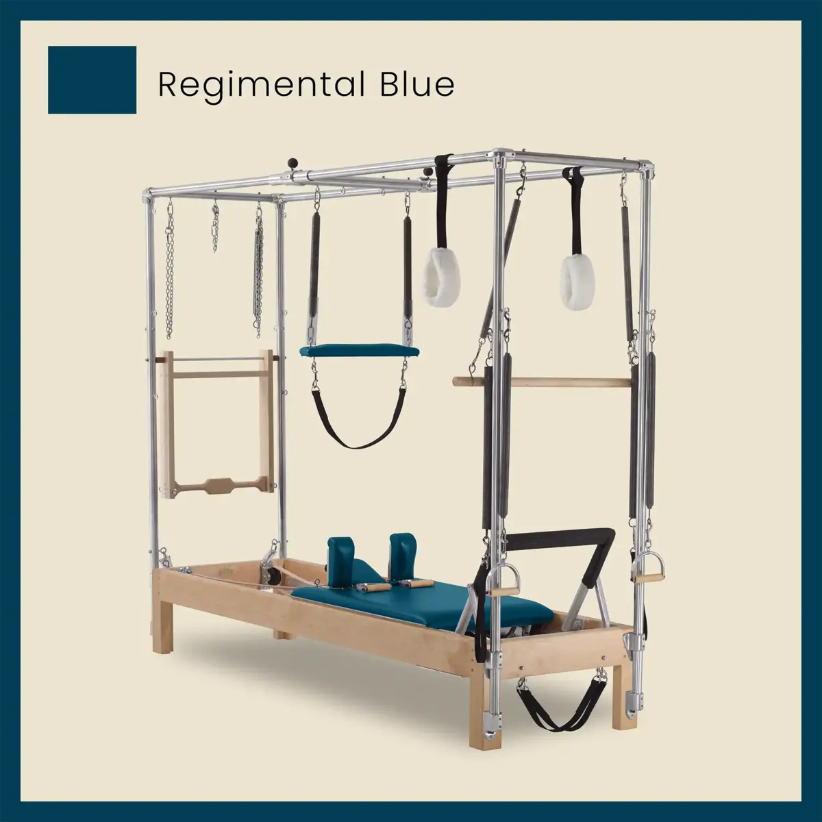 Pilates Reformer Cadillac Combo - Maple Wood Full Cadillac Conversion, Raised Bed - Image 58