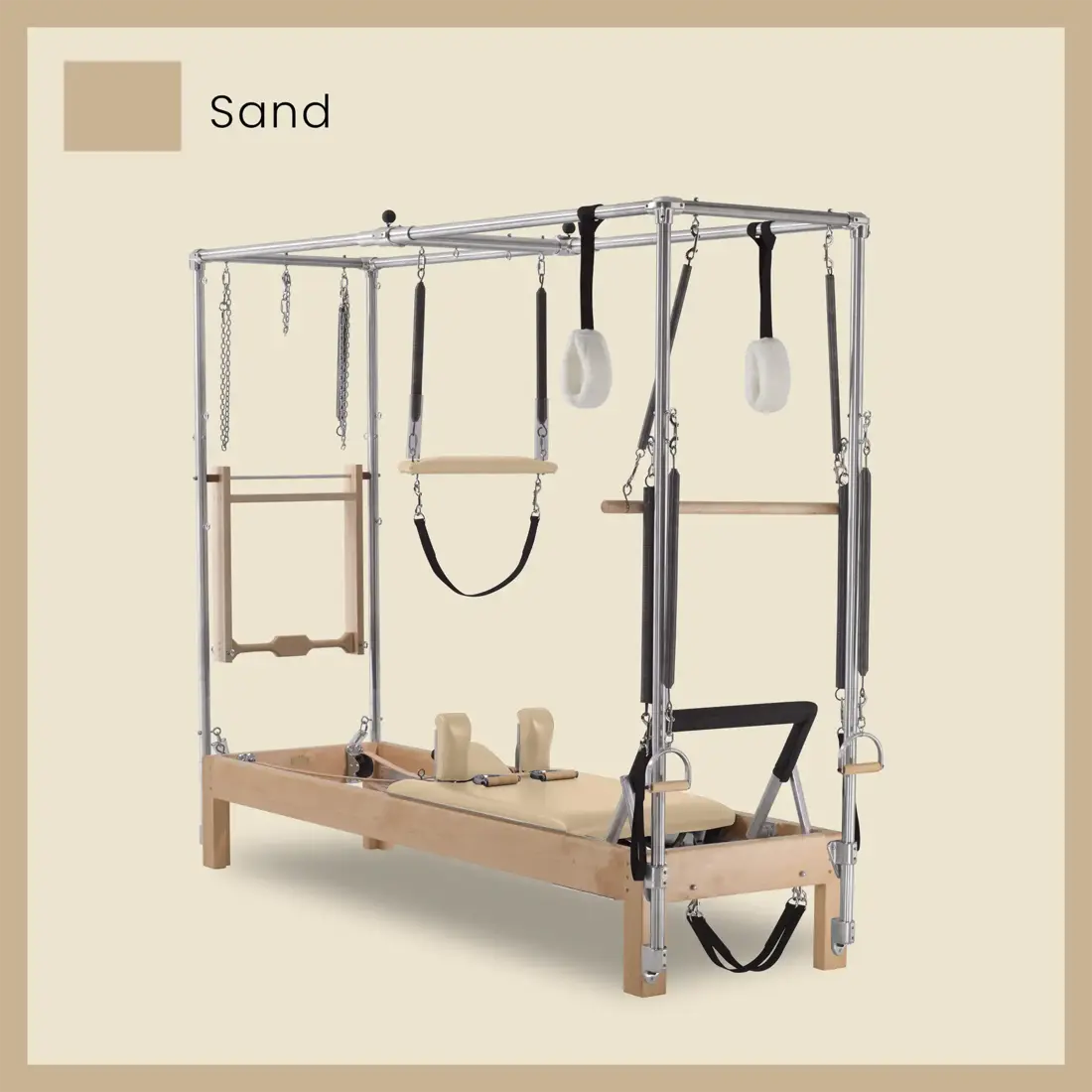 Pilates Reformer Cadillac Combo - Maple Wood Full Cadillac Conversion, Raised Bed - Image 64
