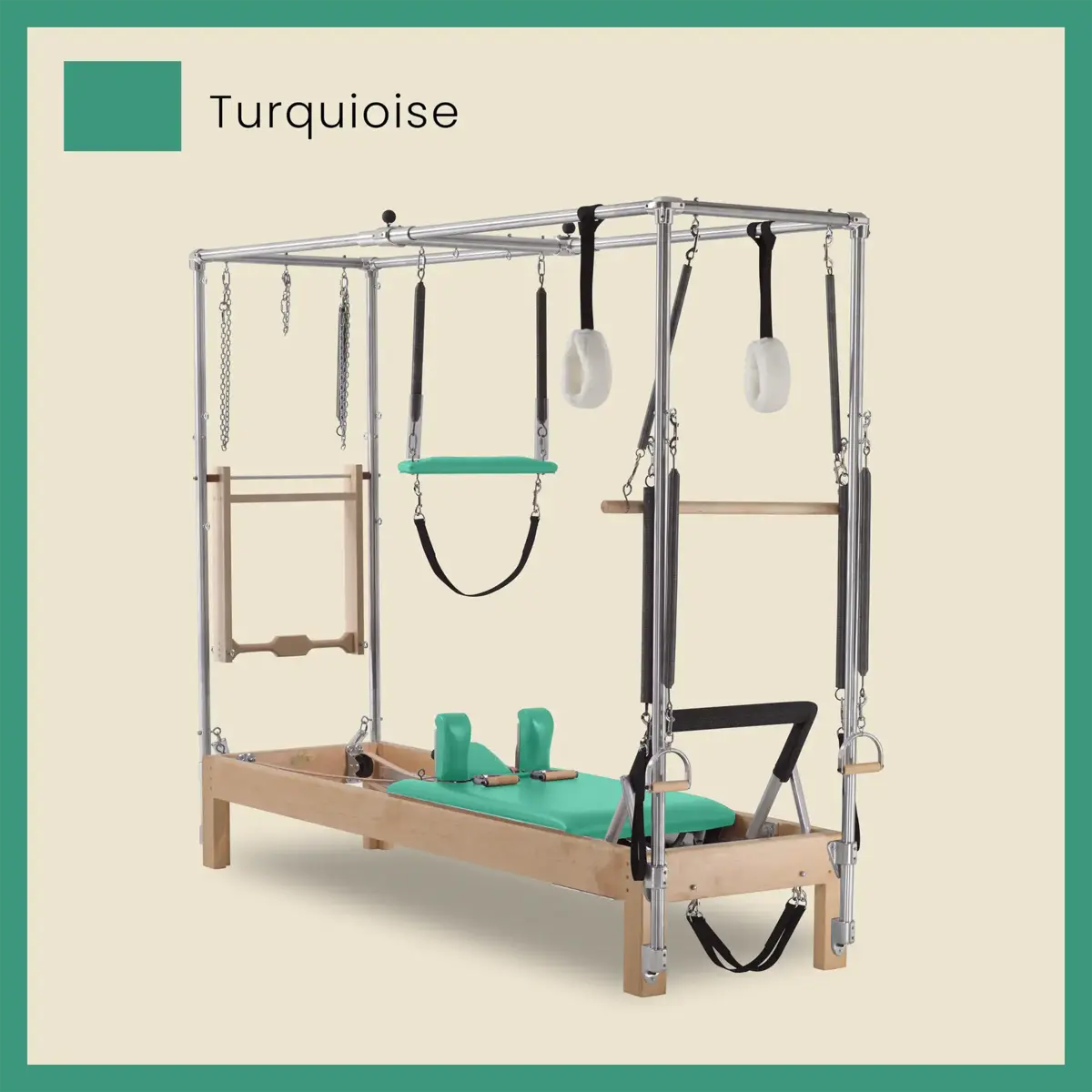 Pilates Reformer Cadillac Combo - Maple Wood Full Cadillac Conversion, Raised Bed - Image 72