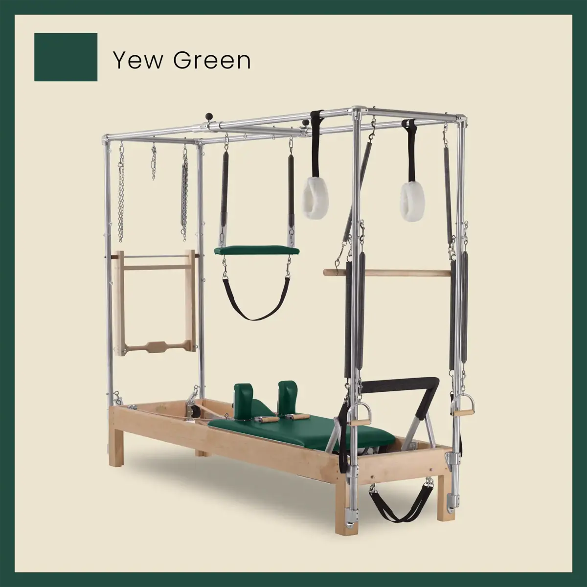 Pilates Reformer Cadillac Combo - Maple Wood Full Cadillac Conversion, Raised Bed - Image 74
