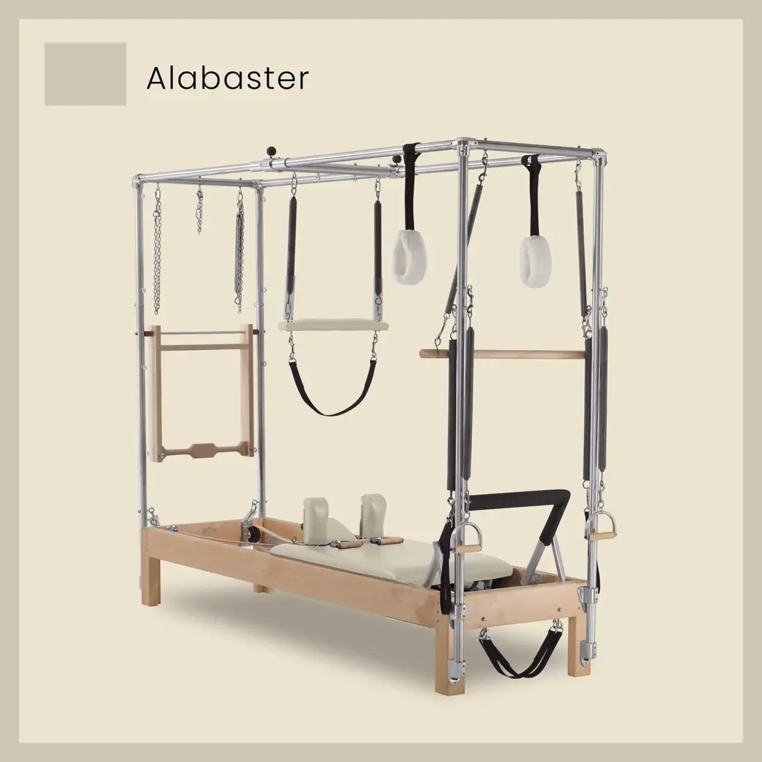 Pilates Reformer Cadillac Combo - Maple Wood Full Cadillac Conversion, Raised Bed - Image 75
