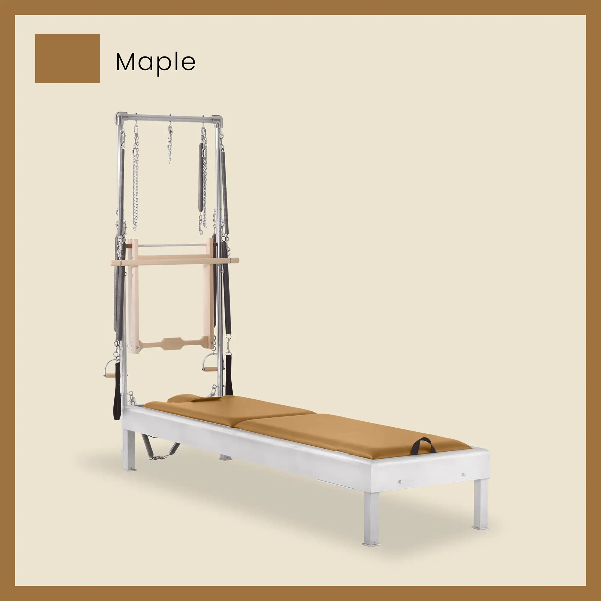 Pilates Reformer Cadillac Combo - Aluminum Half Cadillac Conversion, Insert Bed - Image 47
