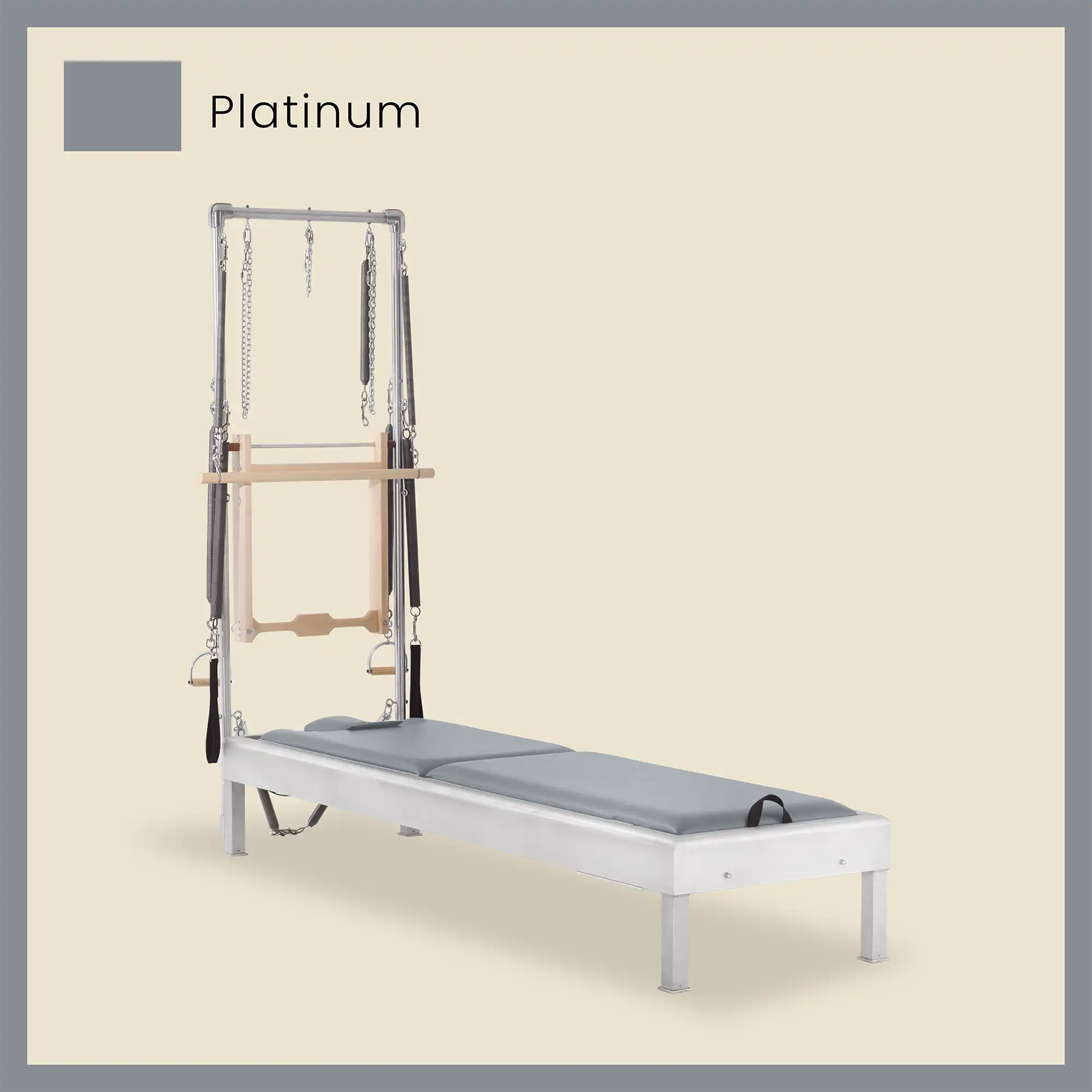 Pilates Reformer Cadillac Combo - Aluminum Half Cadillac Conversion, Insert Bed - Image 55