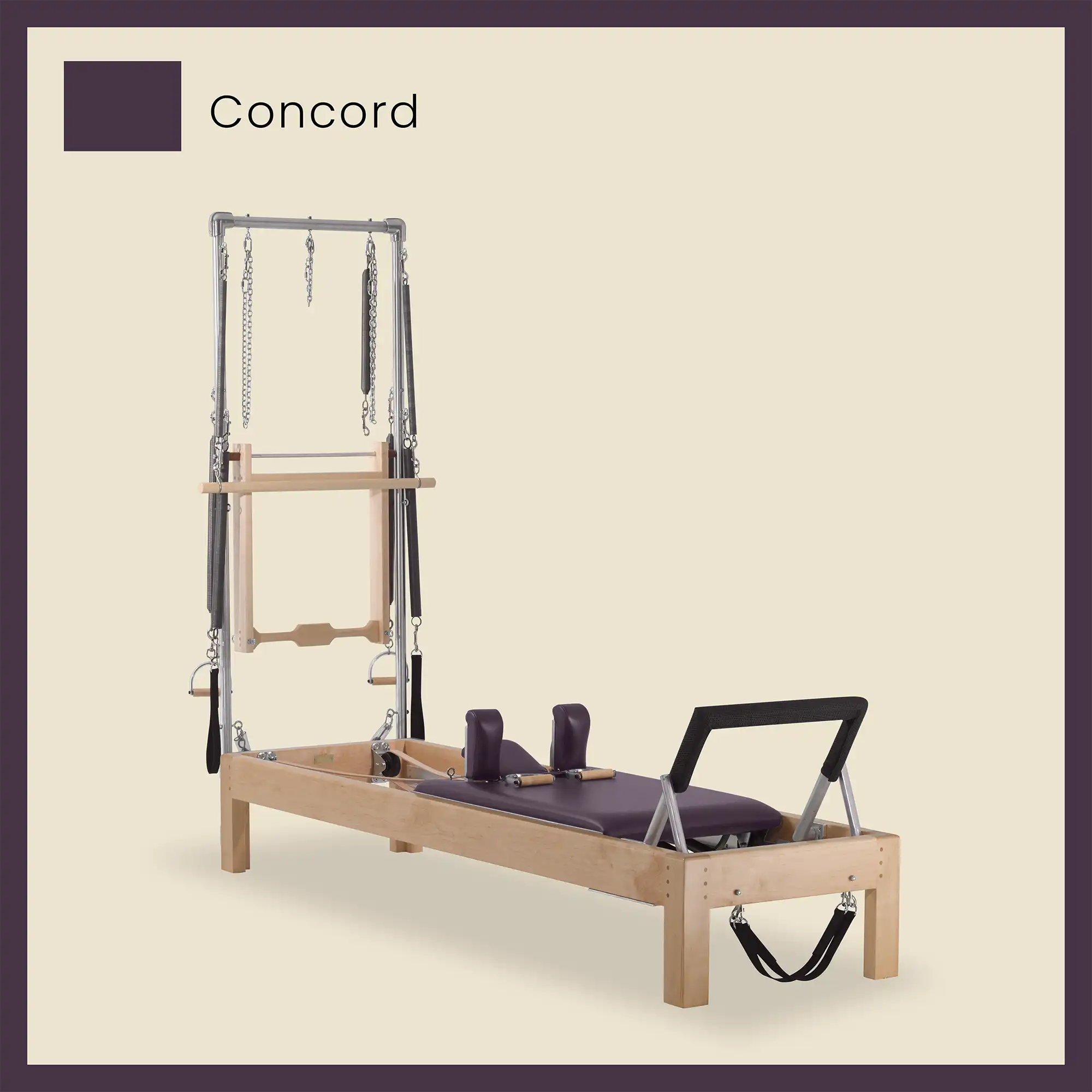 Pilates Reformer Cadillac Combo - Maple Wood Half Cadillac Conversion, Raised Bed - Image 24
