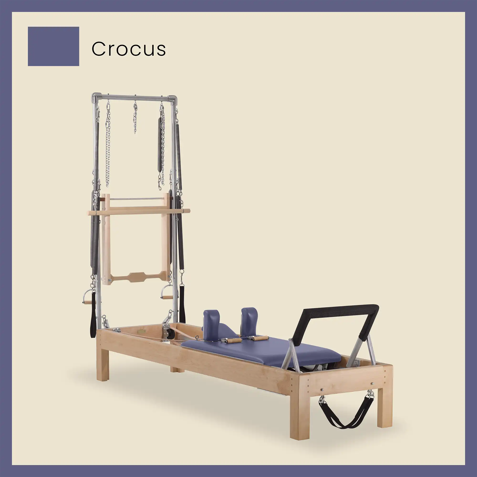 Pilates Reformer Cadillac Combo - Maple Wood Half Cadillac Conversion, Raised Bed - Image 25