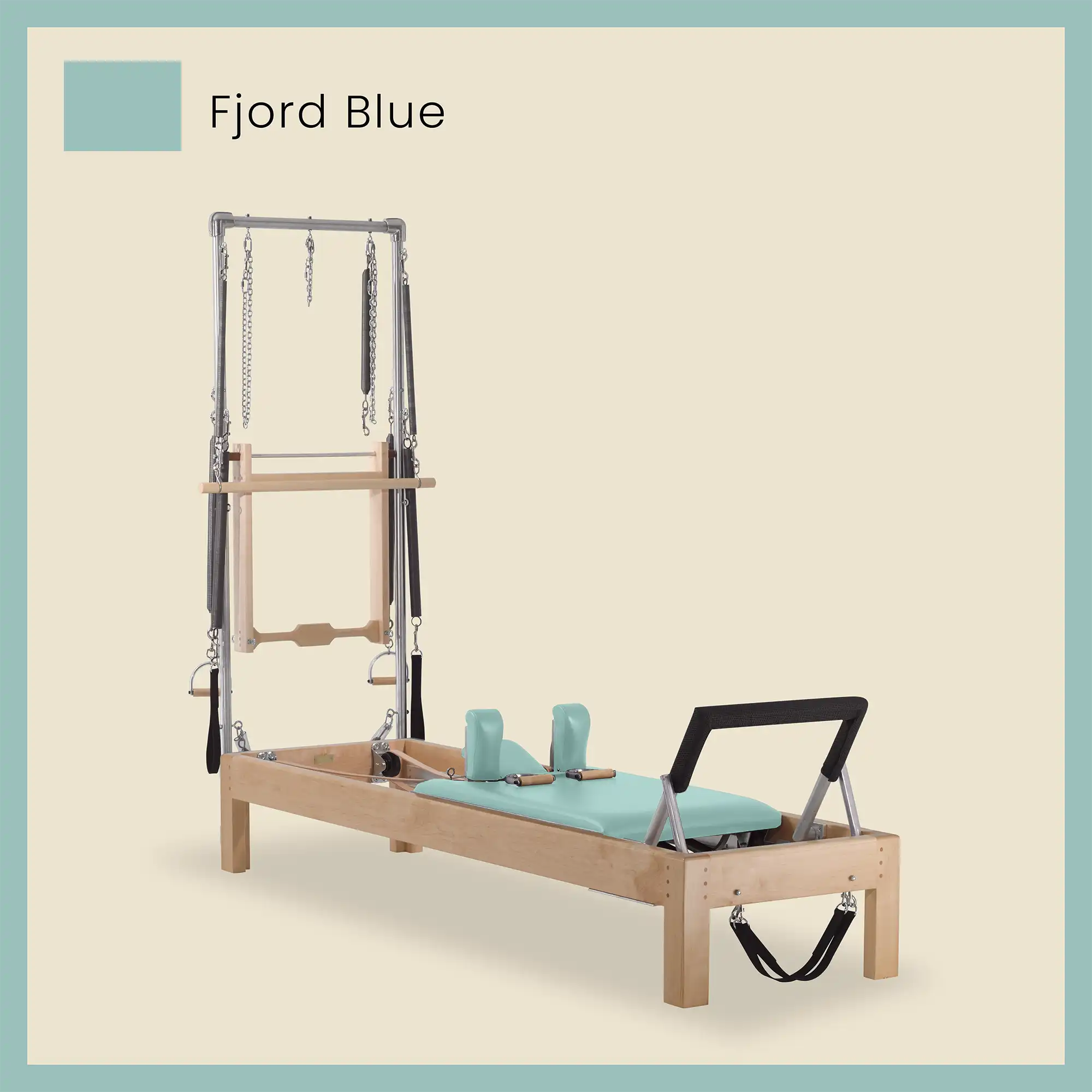Pilates Reformer Cadillac Combo - Maple Wood Half Cadillac Conversion, Raised Bed - Image 34