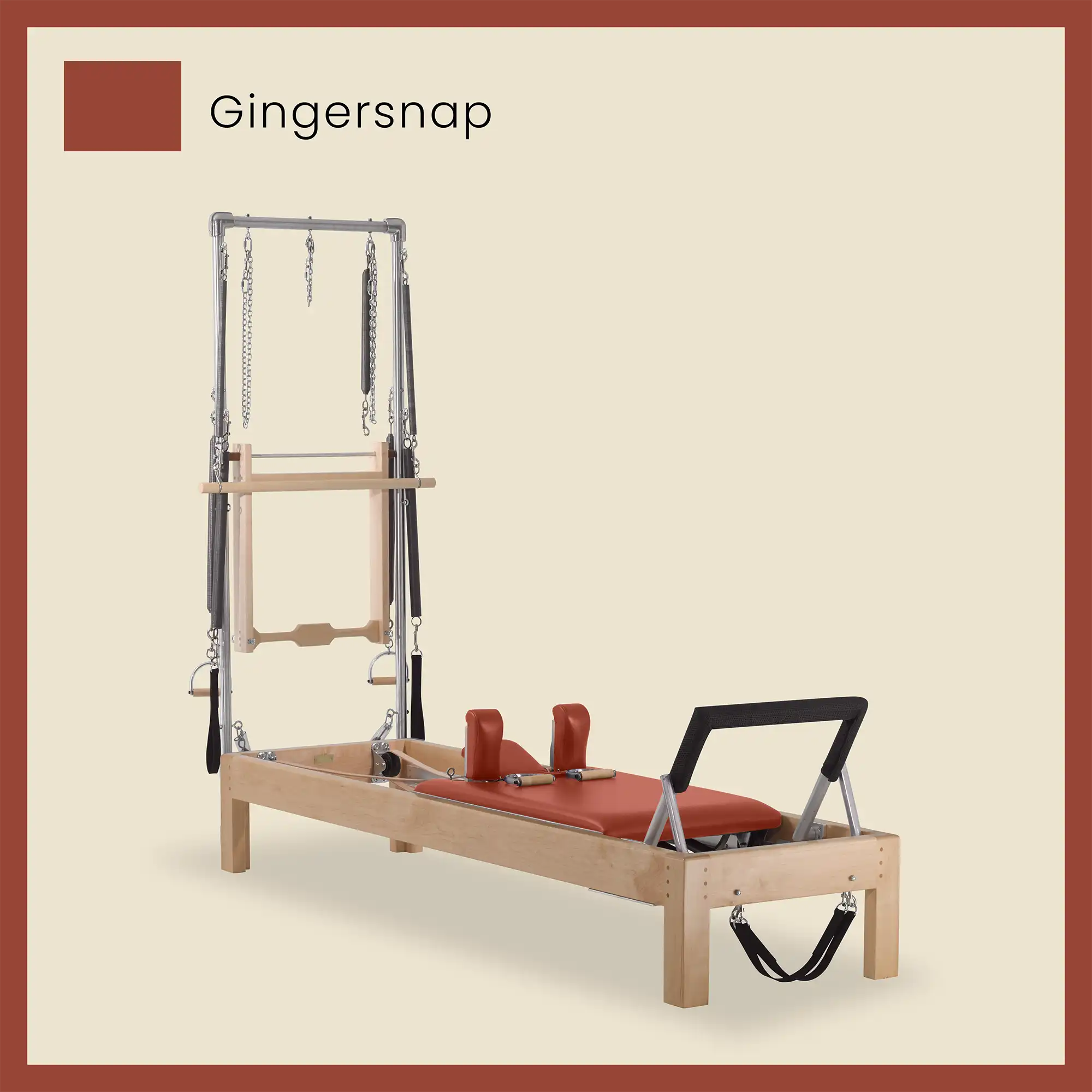 Pilates Reformer Cadillac Combo - Maple Wood Half Cadillac Conversion, Raised Bed - Image 36