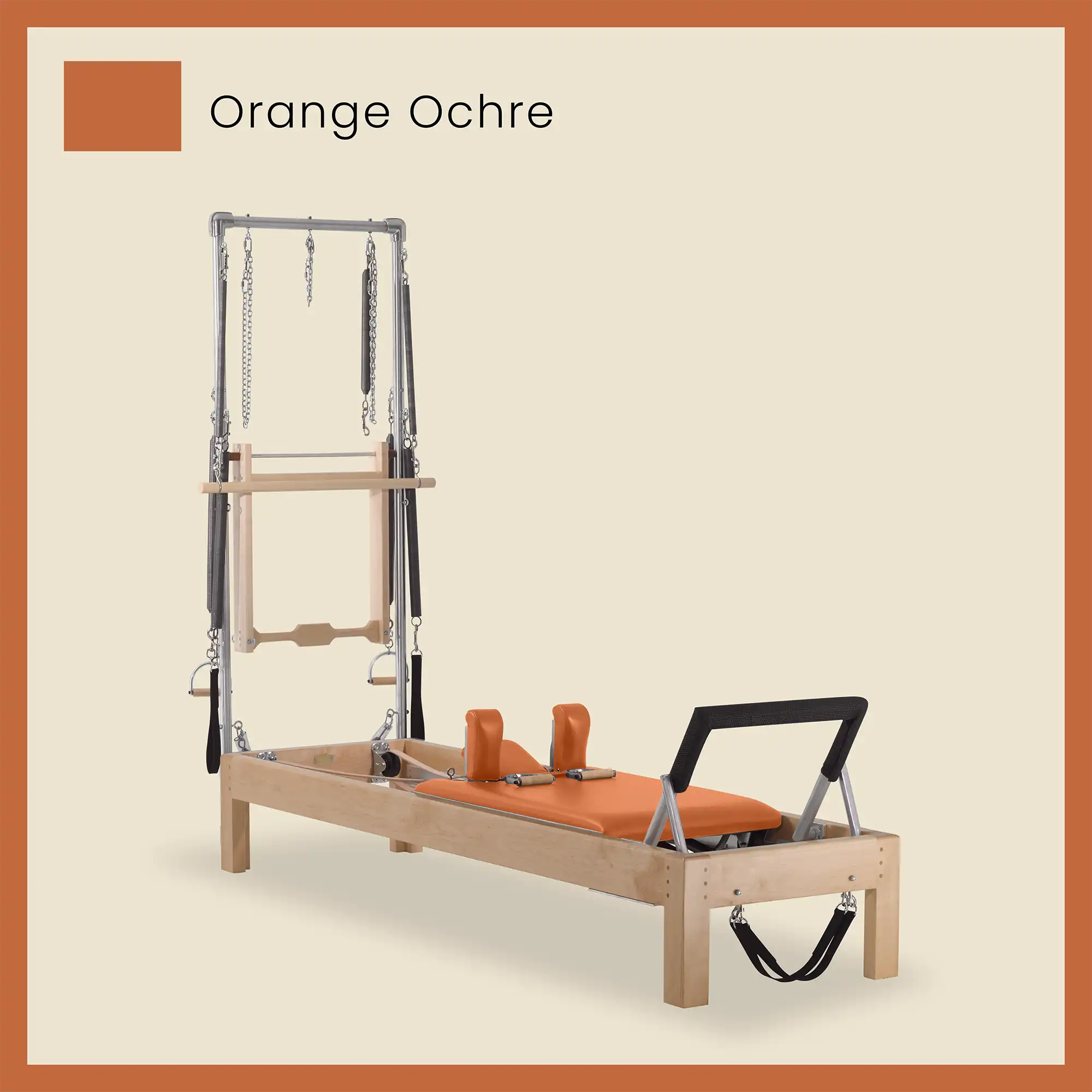 Pilates Reformer Cadillac Combo - Maple Wood Half Cadillac Conversion, Raised Bed - Image 52