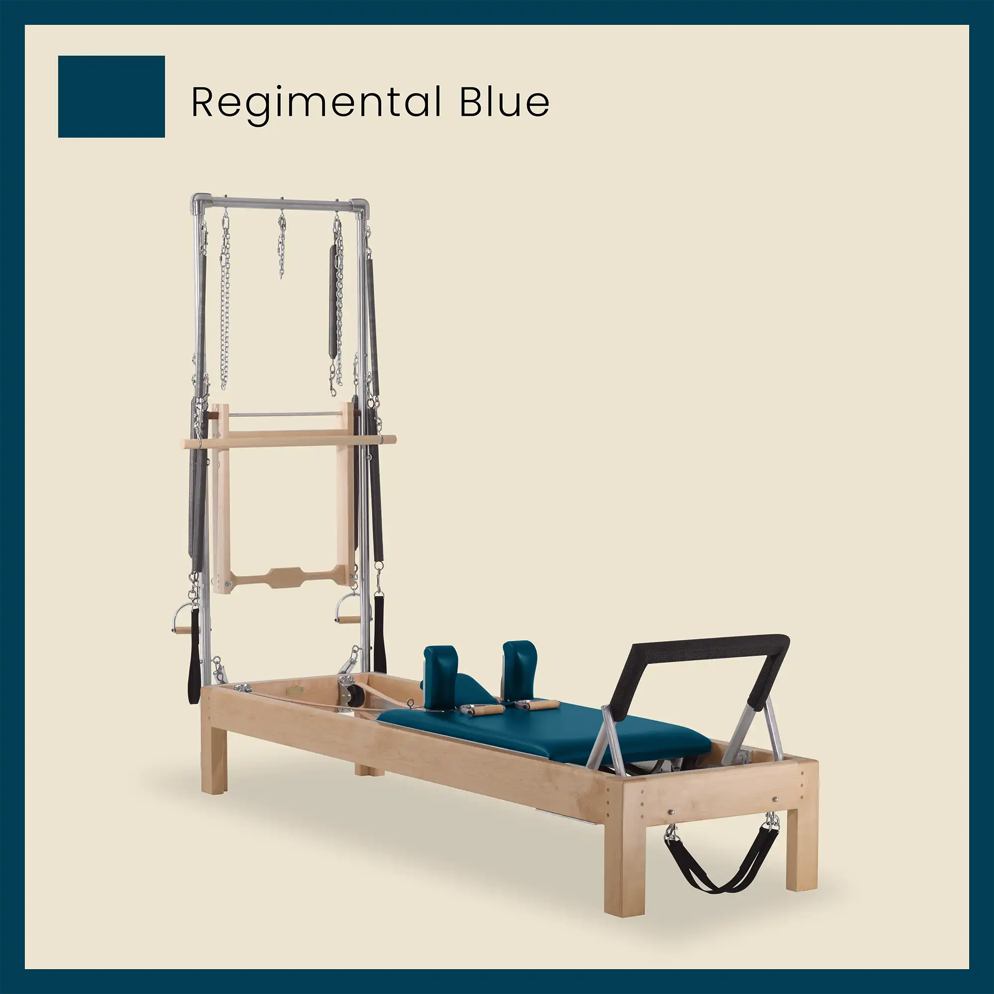 Pilates Reformer Cadillac Combo - Maple Wood Half Cadillac Conversion, Raised Bed - Image 57