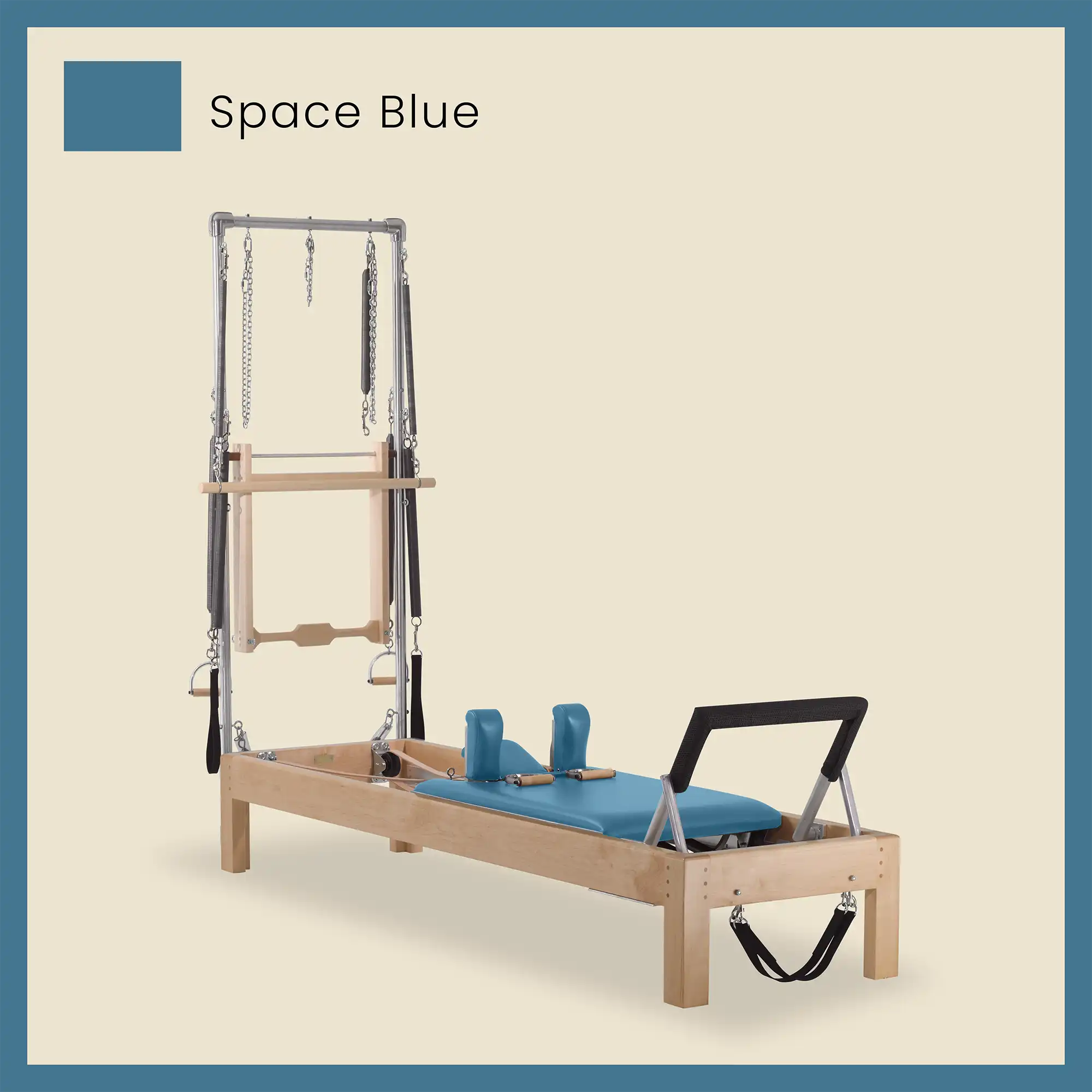 Pilates Reformer Cadillac Combo - Maple Wood Half Cadillac Conversion, Raised Bed - Image 66