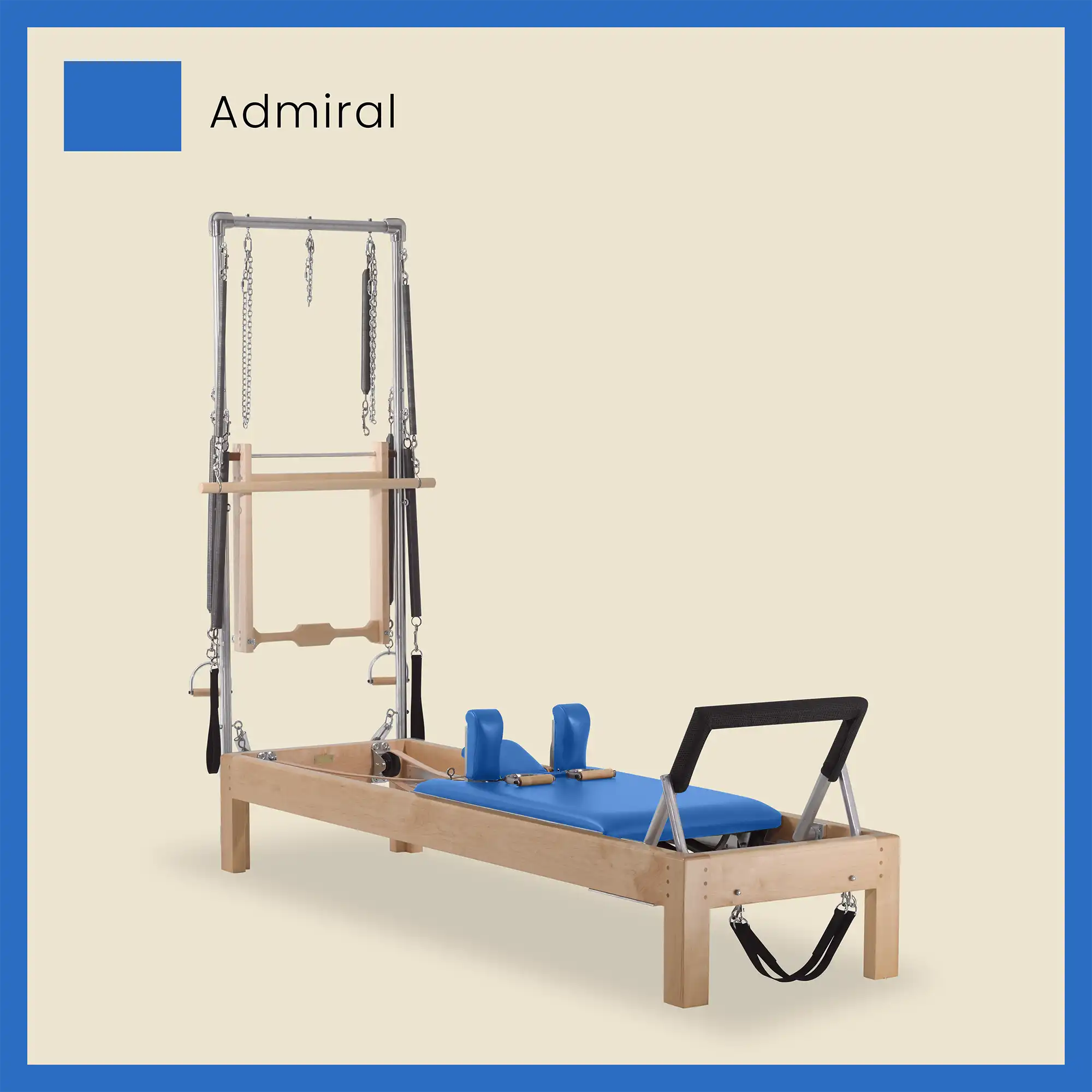 Pilates Reformer Cadillac Combo - Maple Wood Half Cadillac Conversion, Raised Bed - Image 7