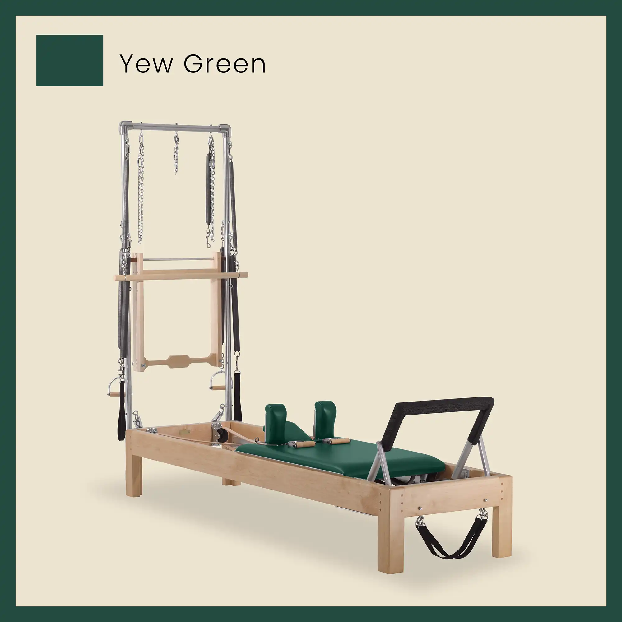 Pilates Reformer Cadillac Combo - Maple Wood Half Cadillac Conversion, Raised Bed - Image 73
