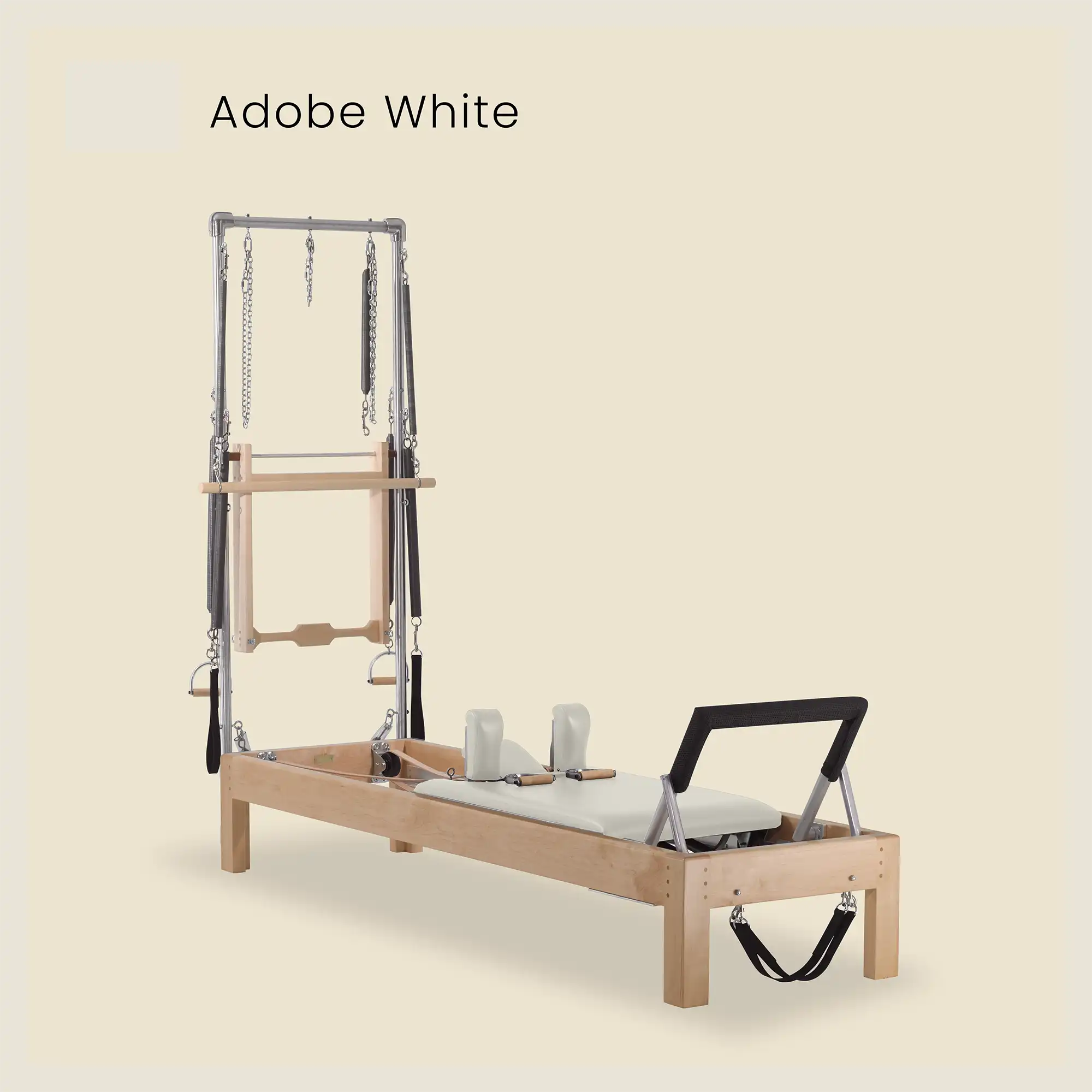 Pilates Reformer Cadillac Combo - Maple Wood Half Cadillac Conversion, Raised Bed - Image 8